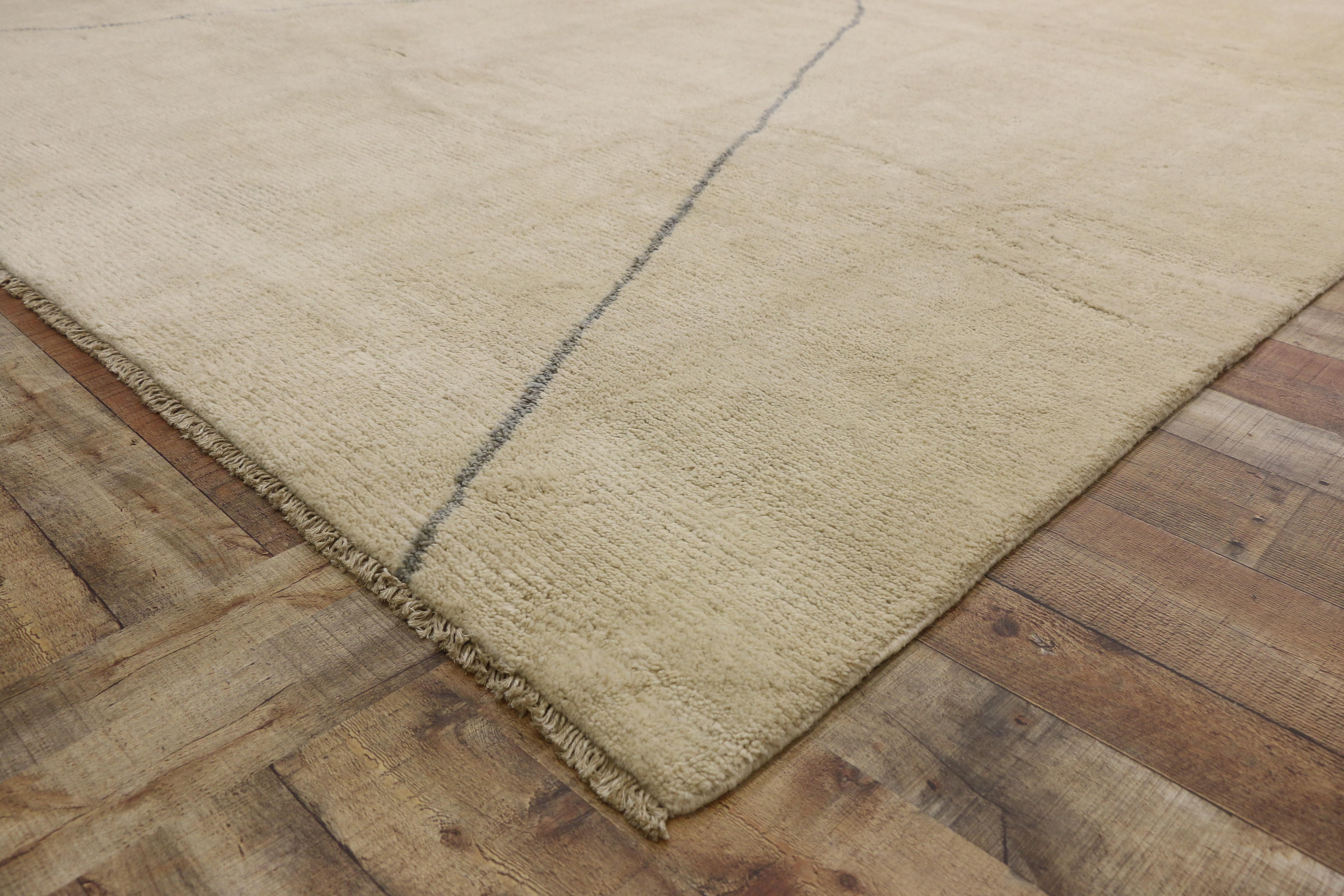New Contemporary Moroccan Area Rug with Modern Style In New Condition For Sale In Dallas, TX