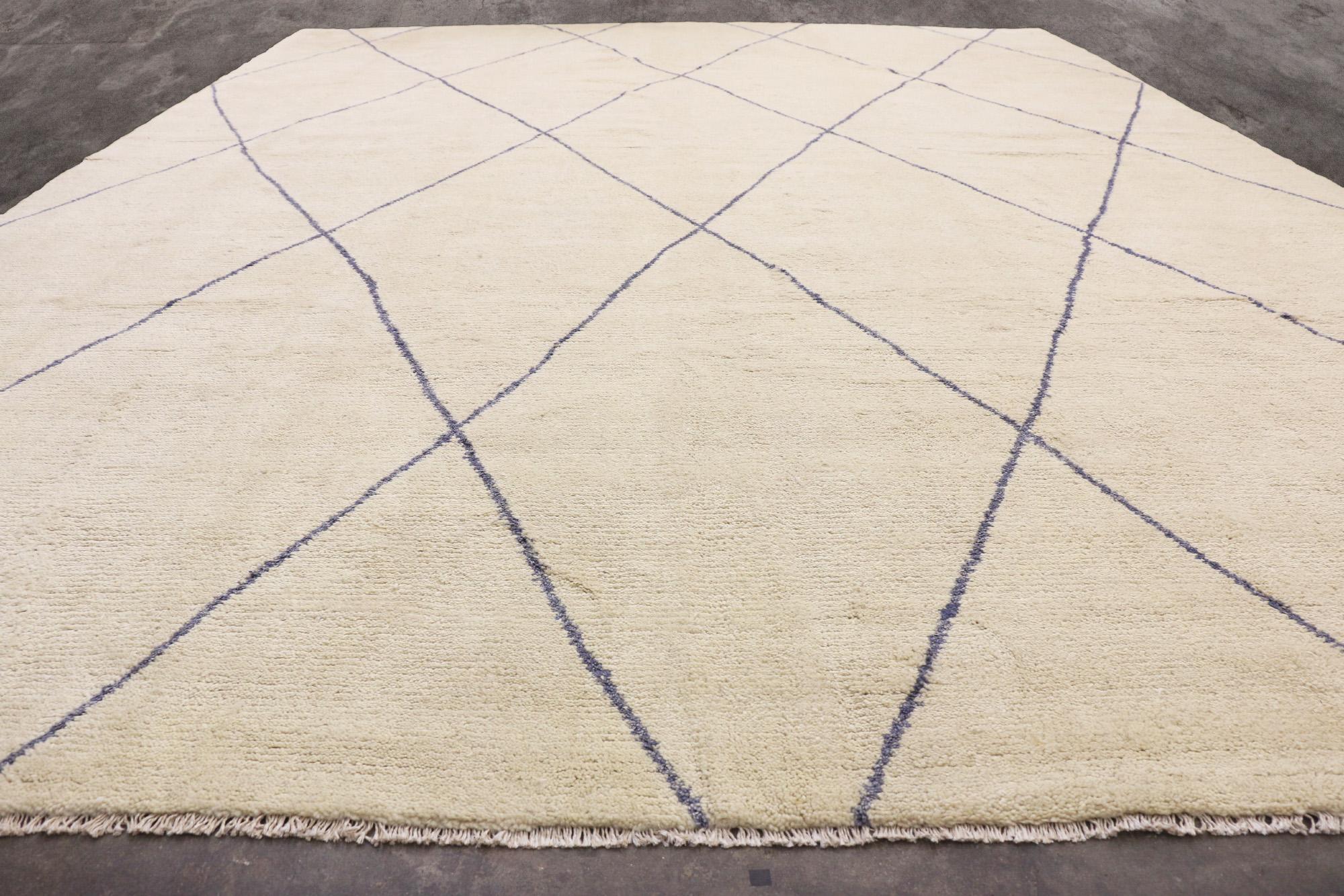 Contemporary Moroccan Rug, 12'01 x 15'10 For Sale 1