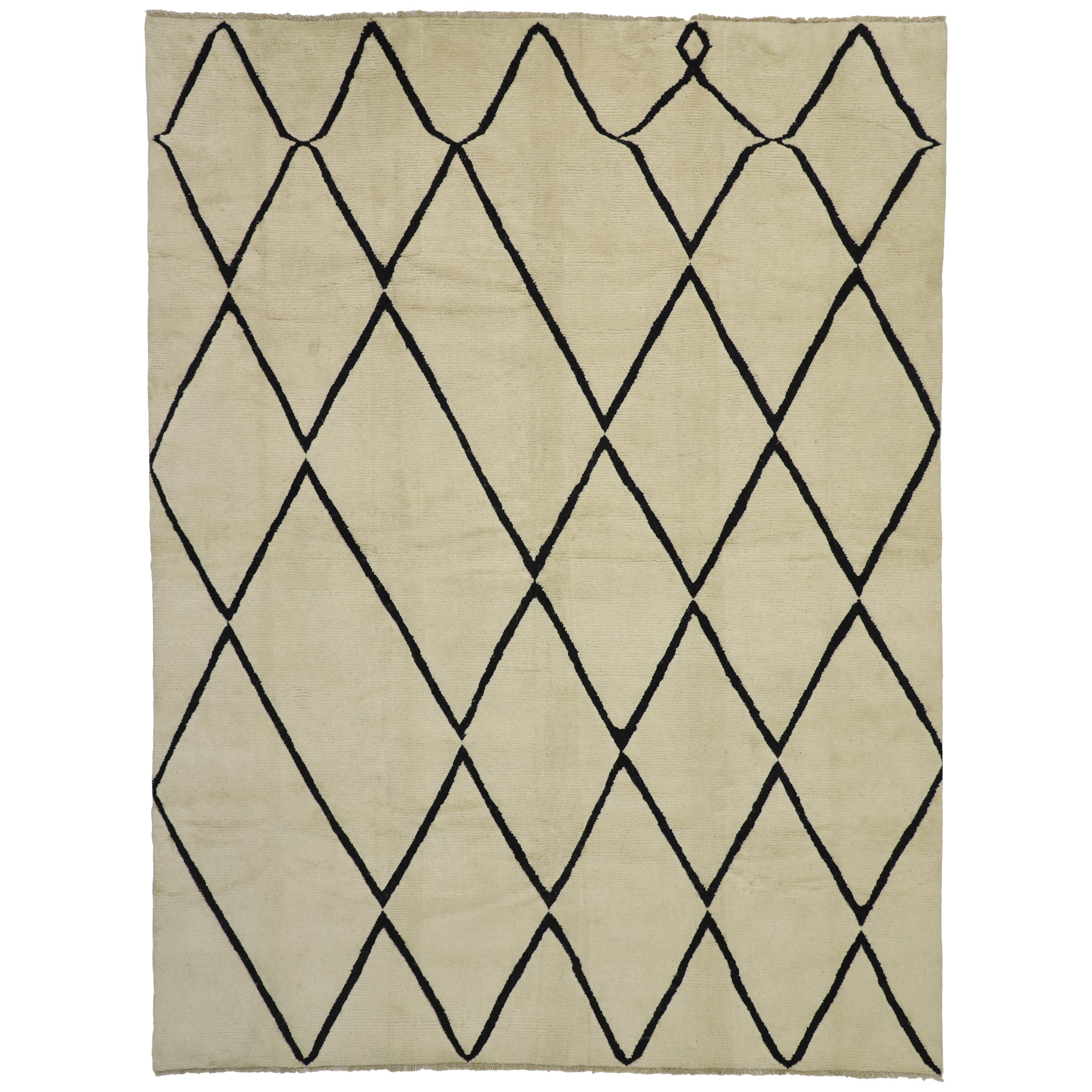 New Contemporary Moroccan Area Rug with Modernist Style