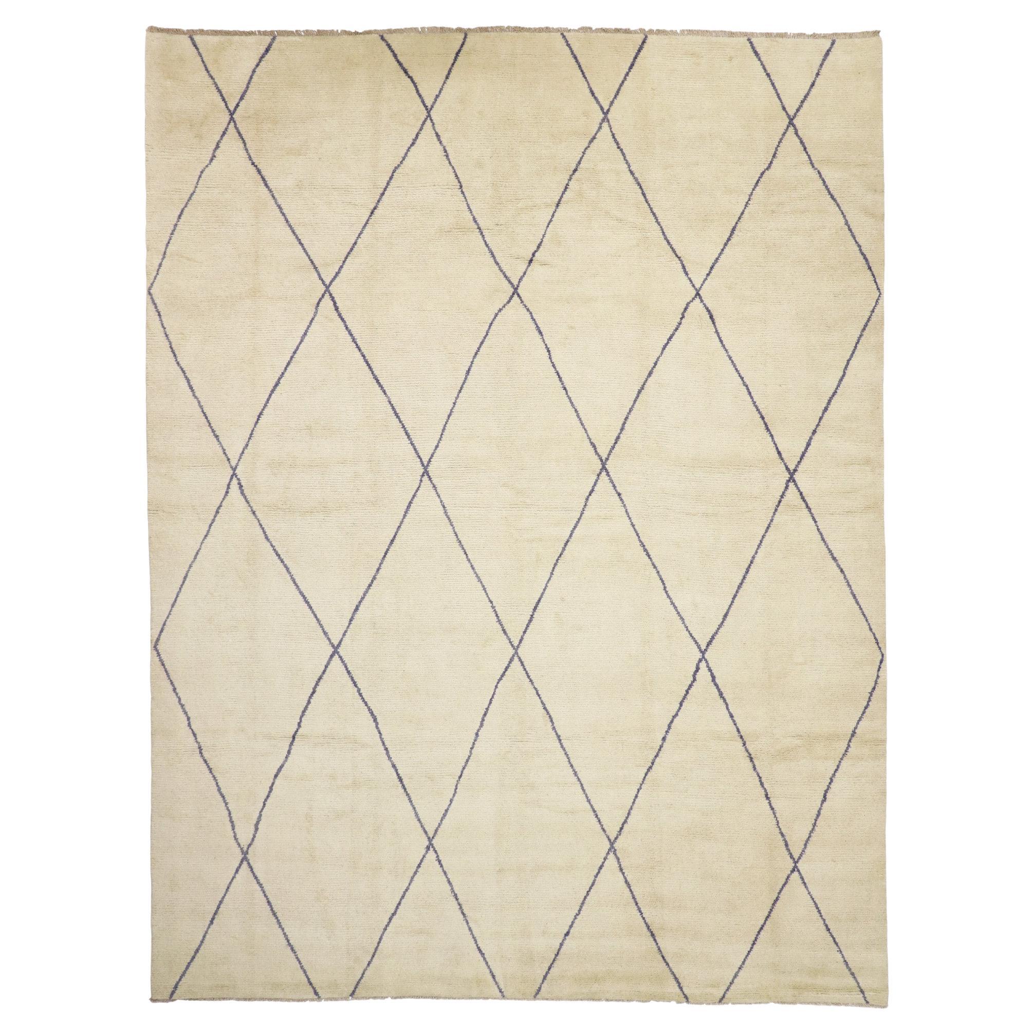 Contemporary Moroccan Rug, 12'01 x 15'10 For Sale