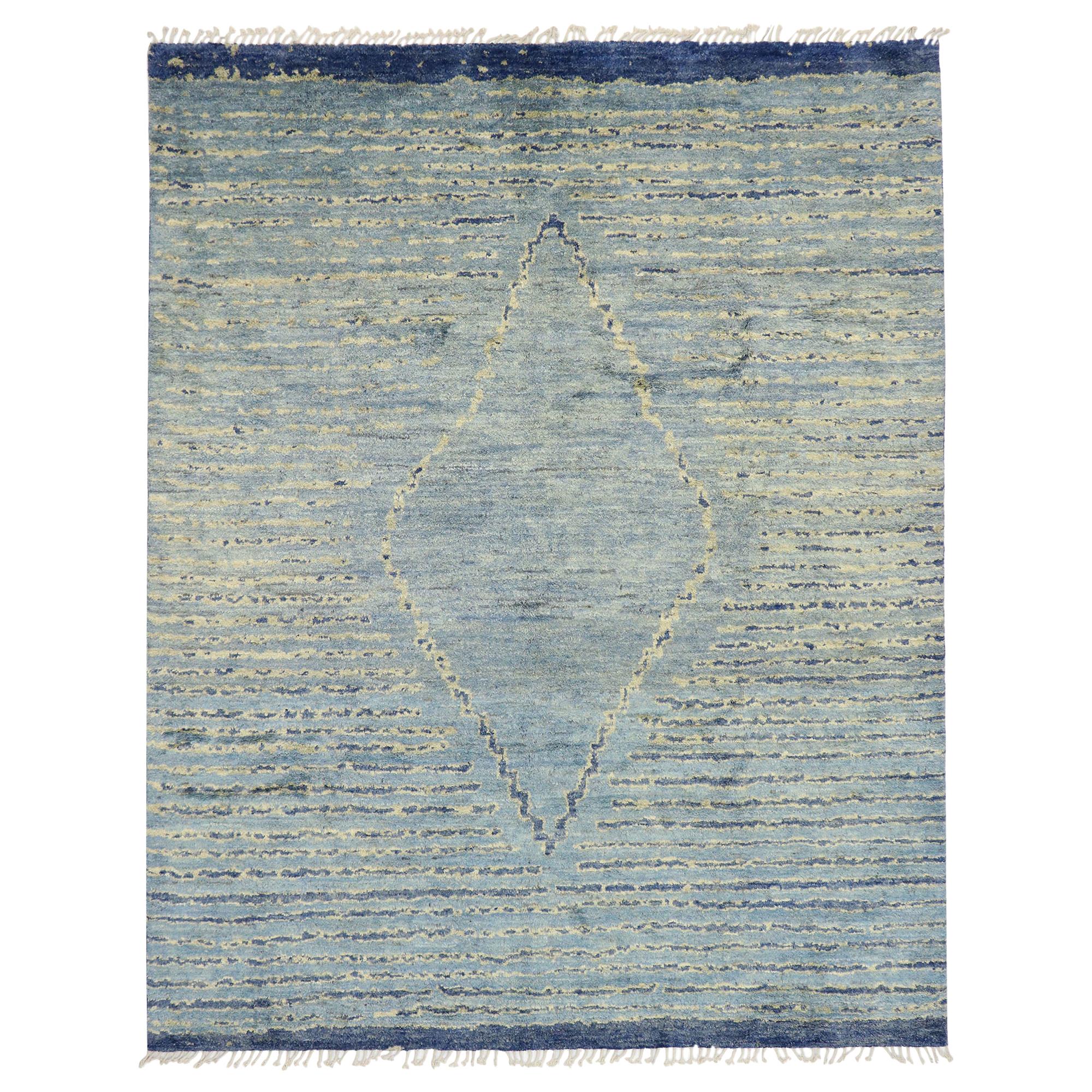 New Contemporary Moroccan Area Rug with Modern Tribal Boho Chic Style For Sale