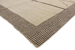 New Contemporary Moroccan Area Rug with Organic Modern Line Art Style