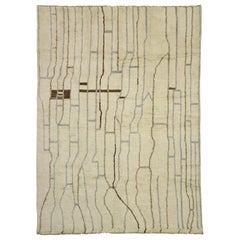 Organic Modern Moroccan Area Rug, Wabi-Sabi Meets Earth-Tone Elegance