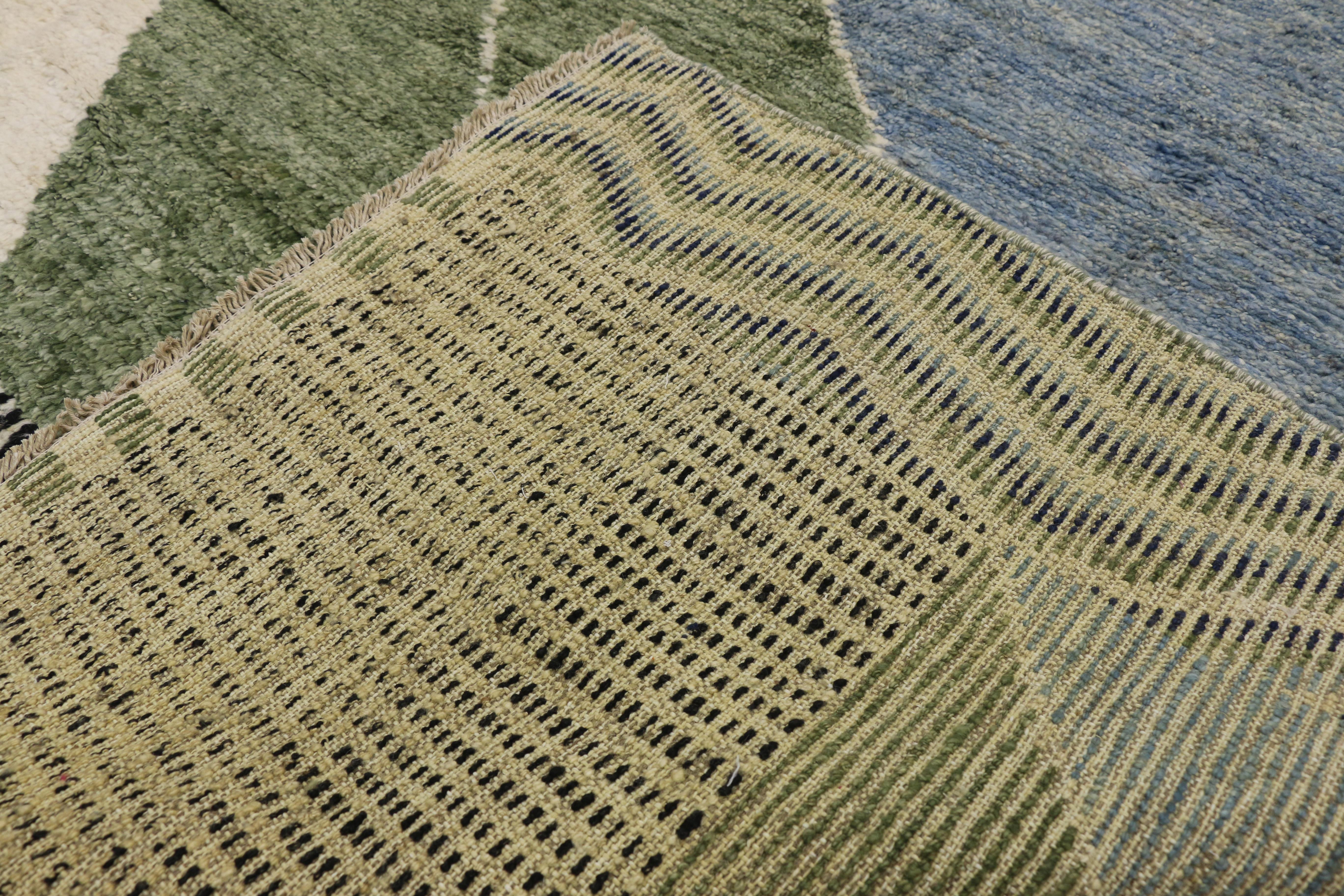 Pakistani Contemporary Moroccan Style Rug with Postmodern Memphis Style