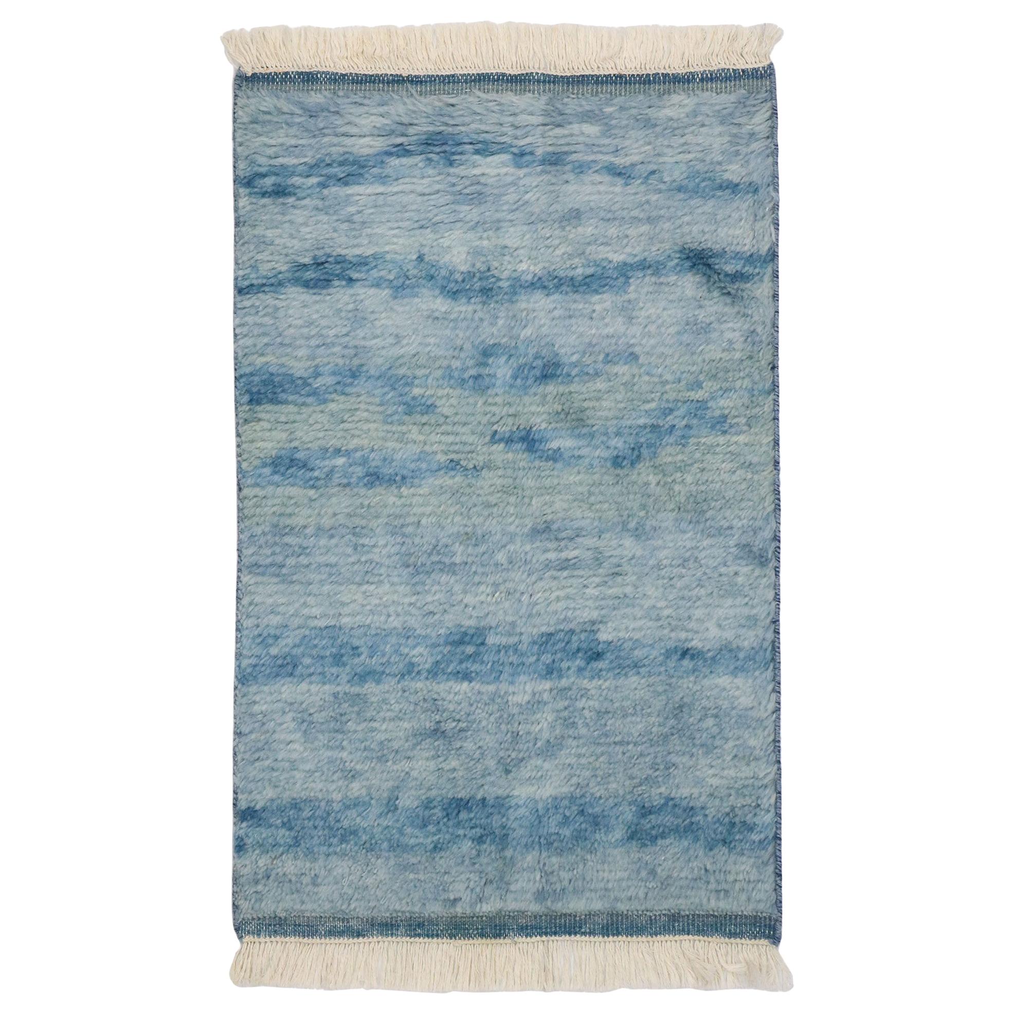 New Contemporary Moroccan Beach Rug with Modern Coastal Style