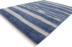 New Contemporary Moroccan Beach Style Rug with Coastal Design
