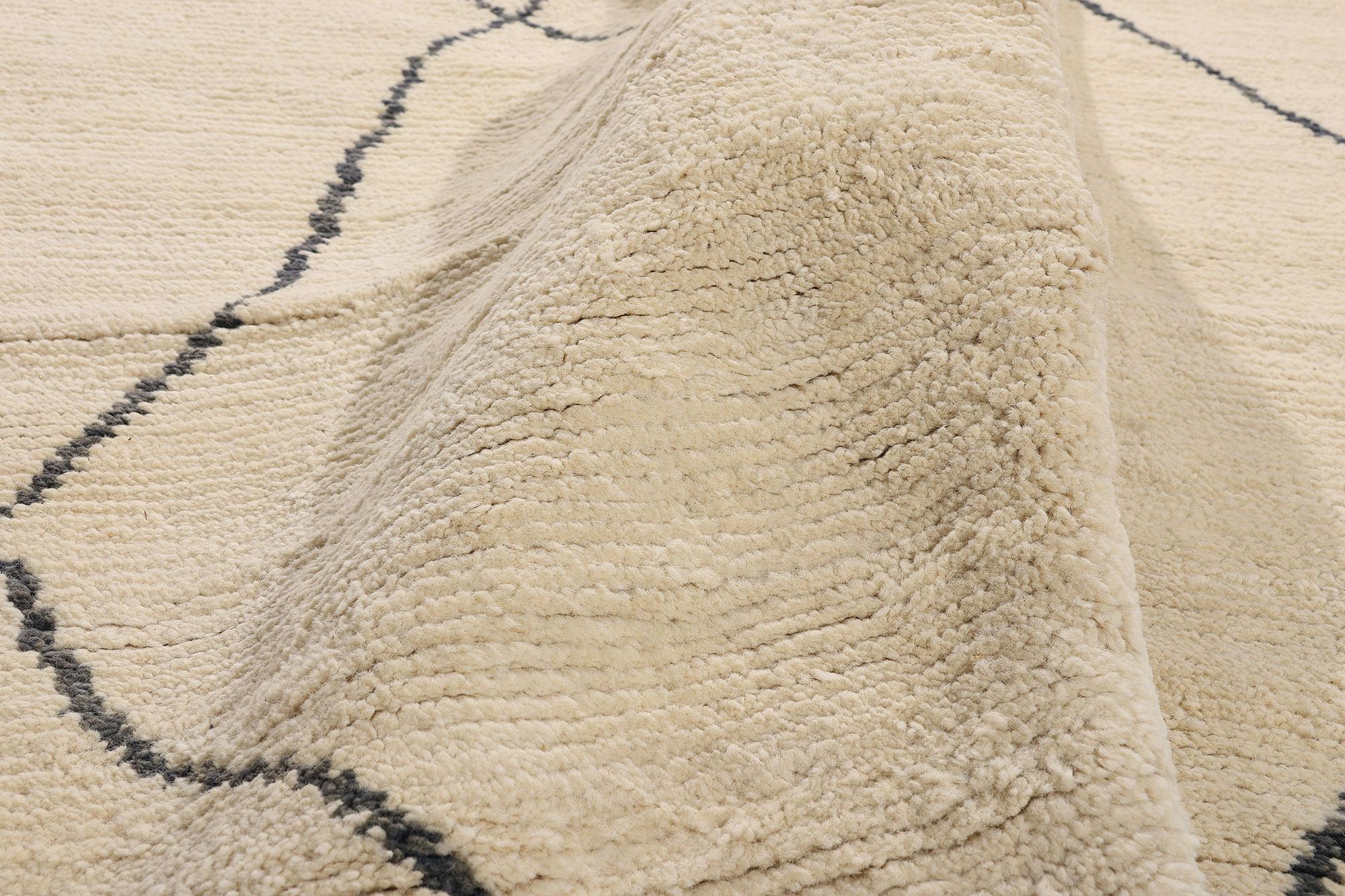New Contemporary Moroccan Carpet mit Modernität (Handgeknüpft) im Angebot