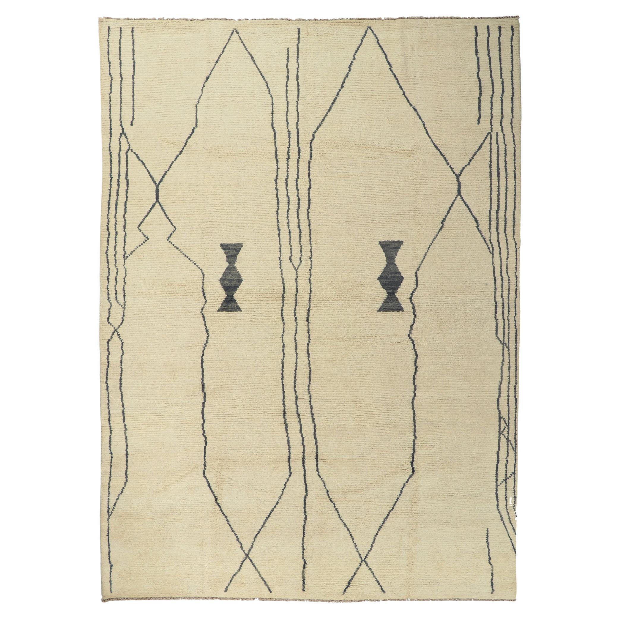 New Contemporary Moroccan Modern Style Rug For Sale