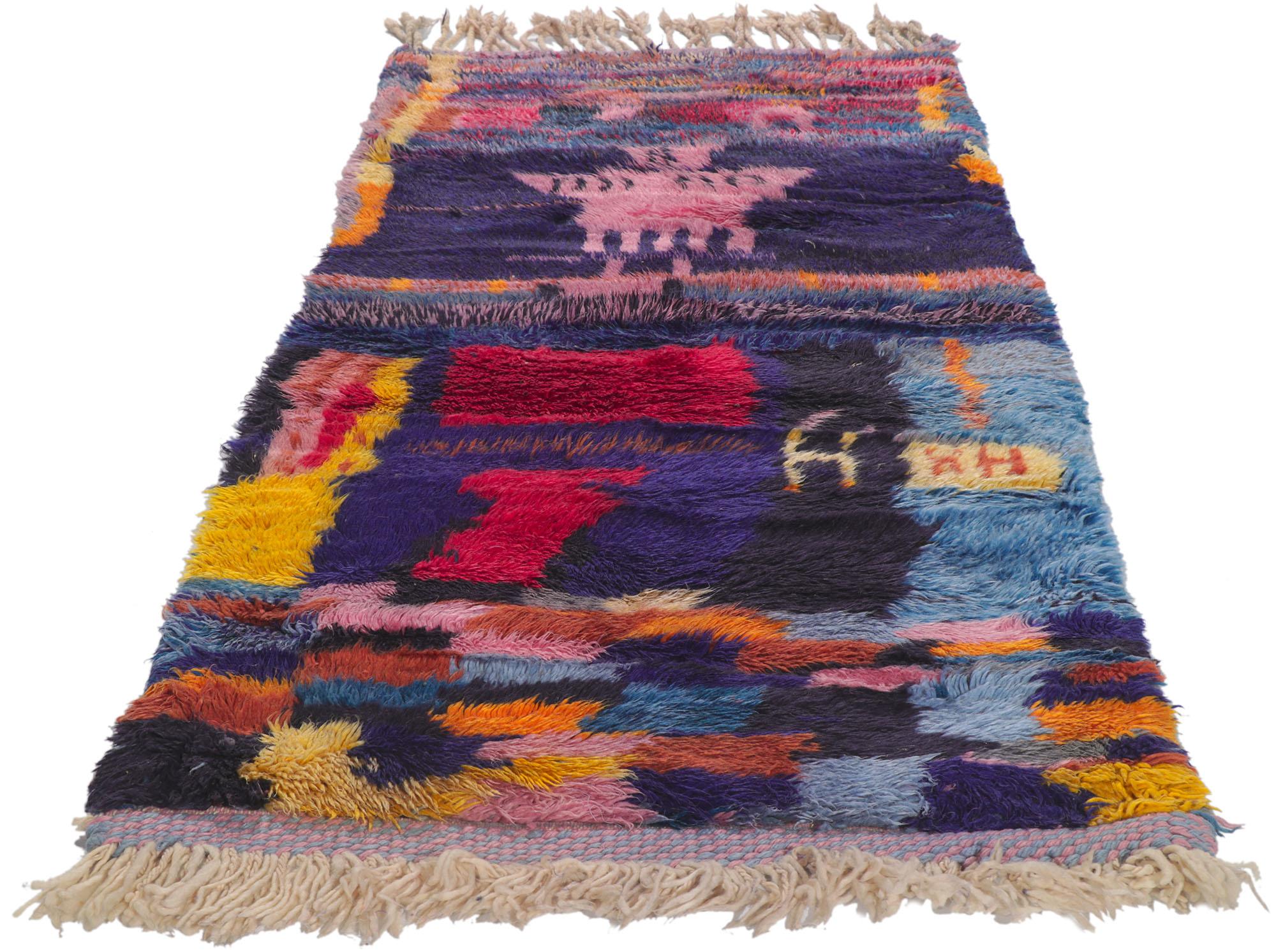 Tribal New Contemporary Moroccan Rug For Sale