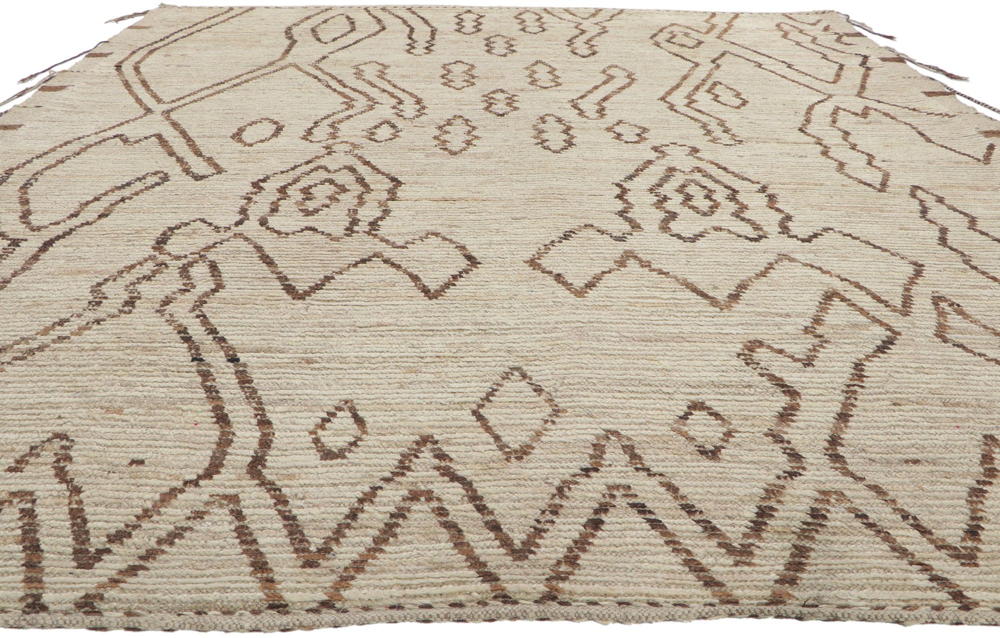 Tribal Nouveau tapis marocain contemporain en vente