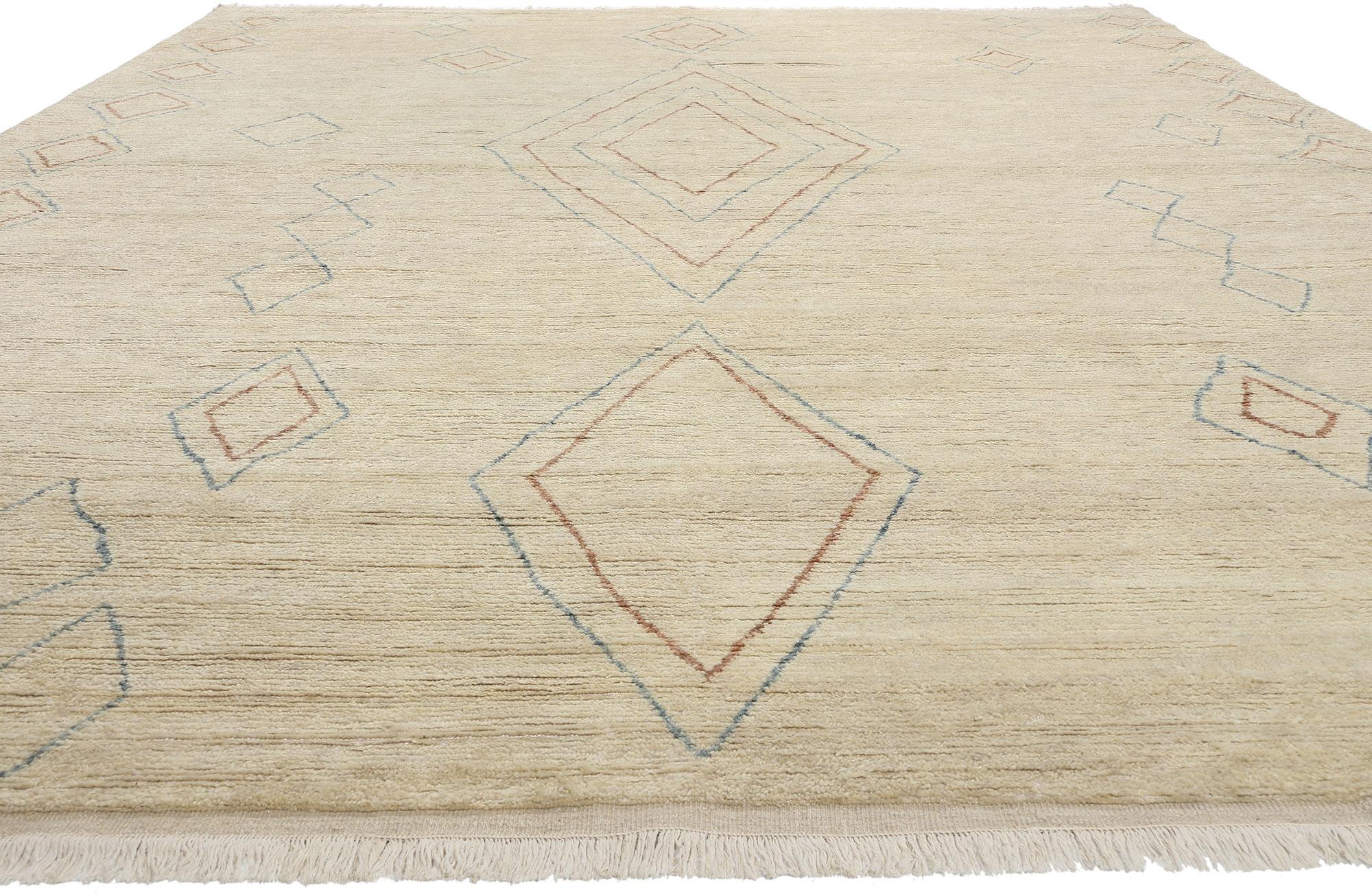Moderner marokkanischer Tranquil Desert Oasis Teppich, 12'00 x 16'10, Tranquil (Böhmisch) im Angebot