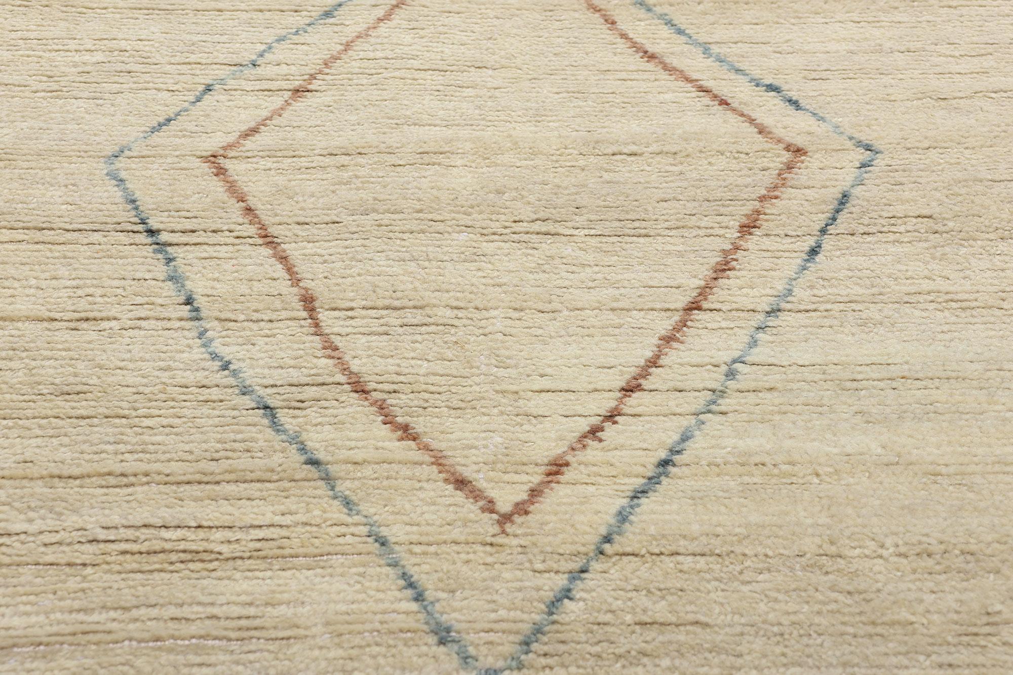 Moderner marokkanischer Tranquil Desert Oasis Teppich, 12'00 x 16'10, Tranquil (Handgeknüpft) im Angebot