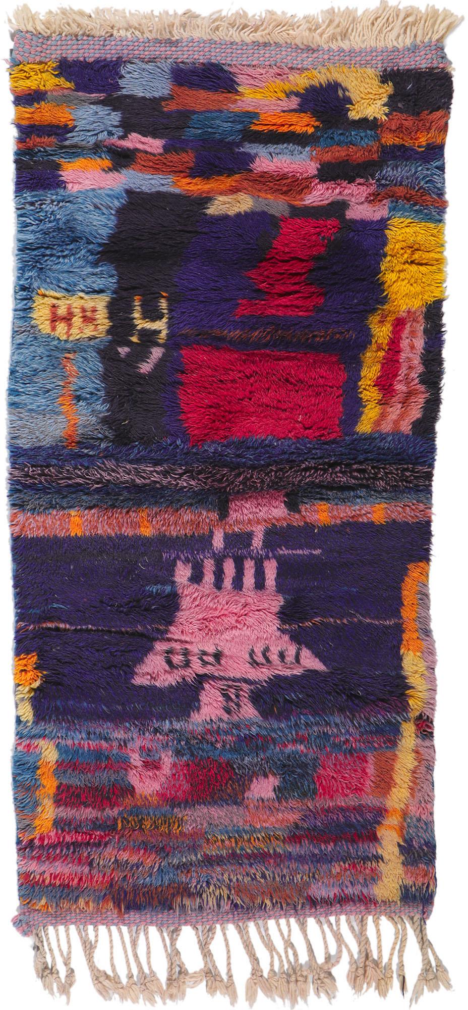 Tapis marocain contemporain coloré Beni Ourain par Berber Tribes of Morocco en vente 1