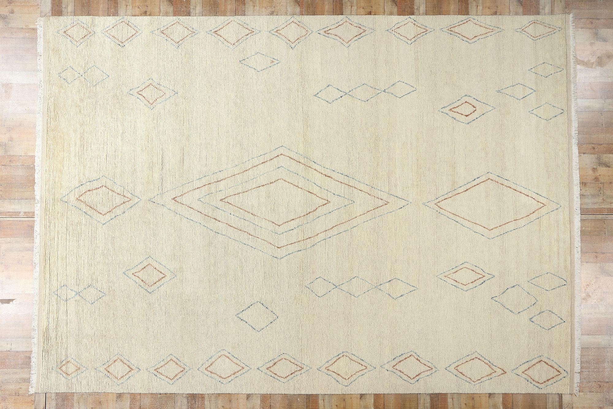 Moderner marokkanischer Tranquil Desert Oasis Teppich, 12'00 x 16'10, Tranquil im Angebot 1