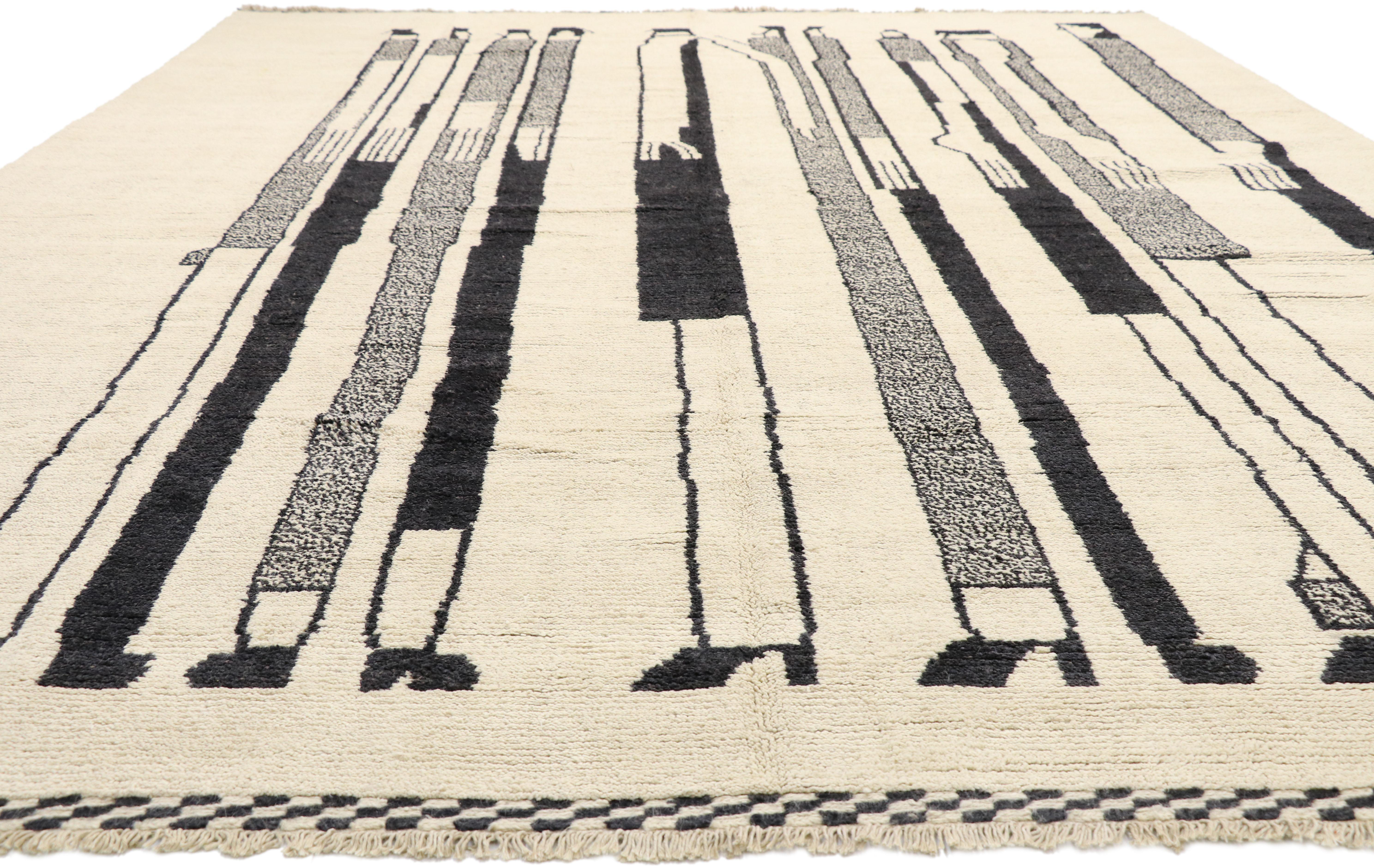 Neuer zeitgenössischer marokkanischer Teppich:: inspiriert von Alberto Giacometti Dogon-Stamm (Expressionismus) im Angebot
