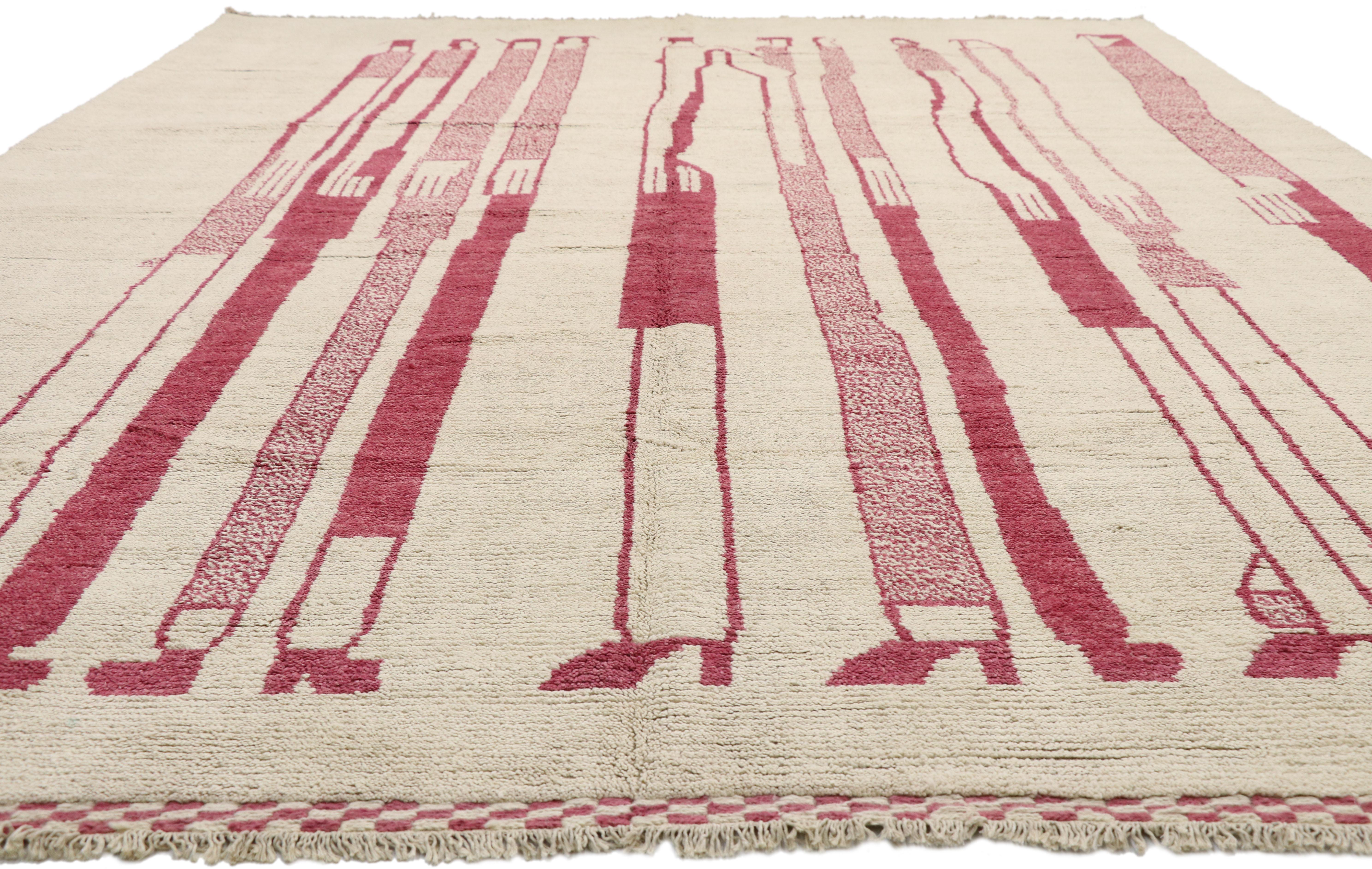 Expressionist New Moroccan Rug Inspired by Alberto Giacometti Dogon Tribe  For Sale