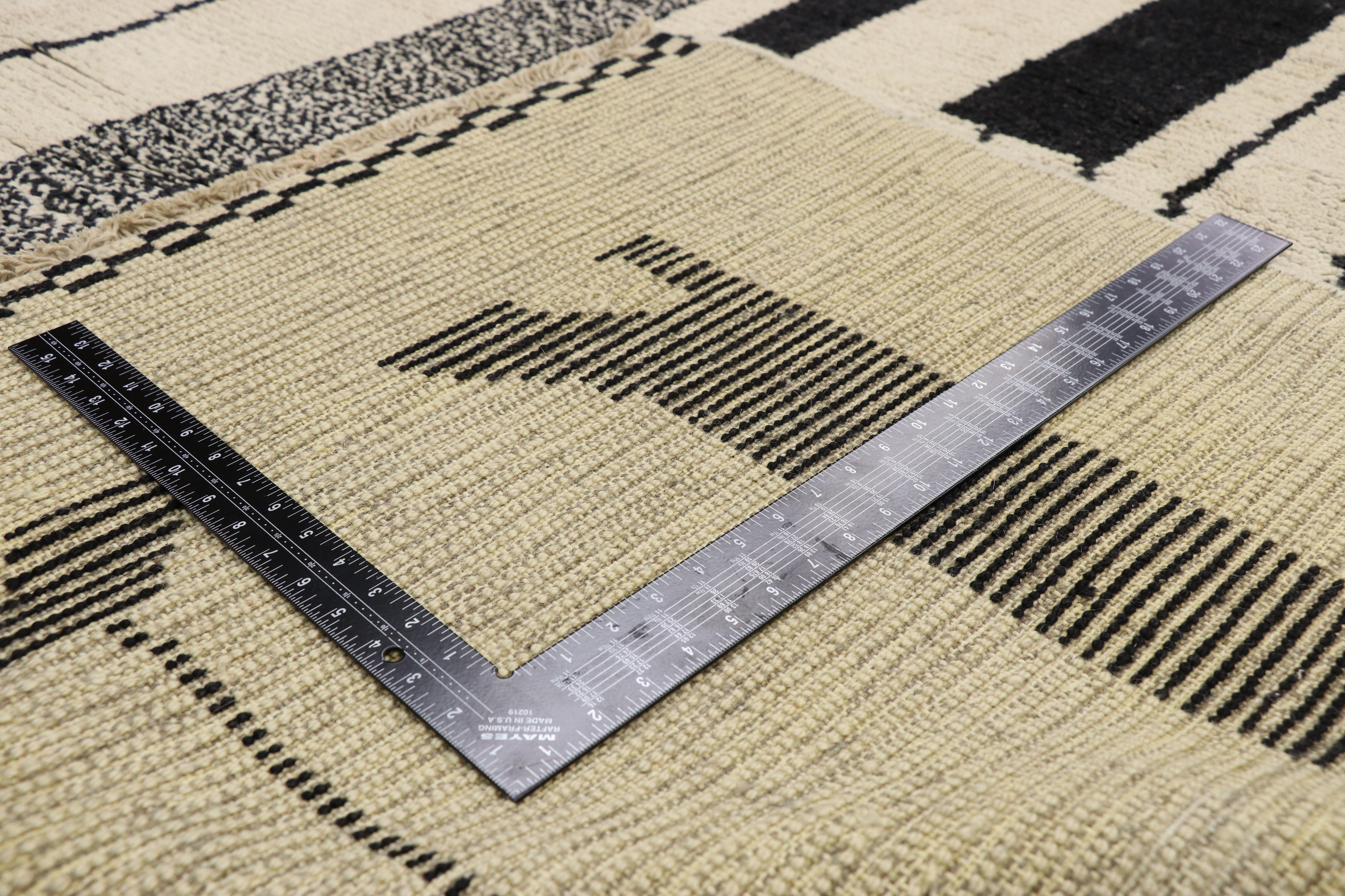 Pakistani New Contemporary Moroccan Rug Inspired by Alberto Giacometti Dogon Tribe For Sale