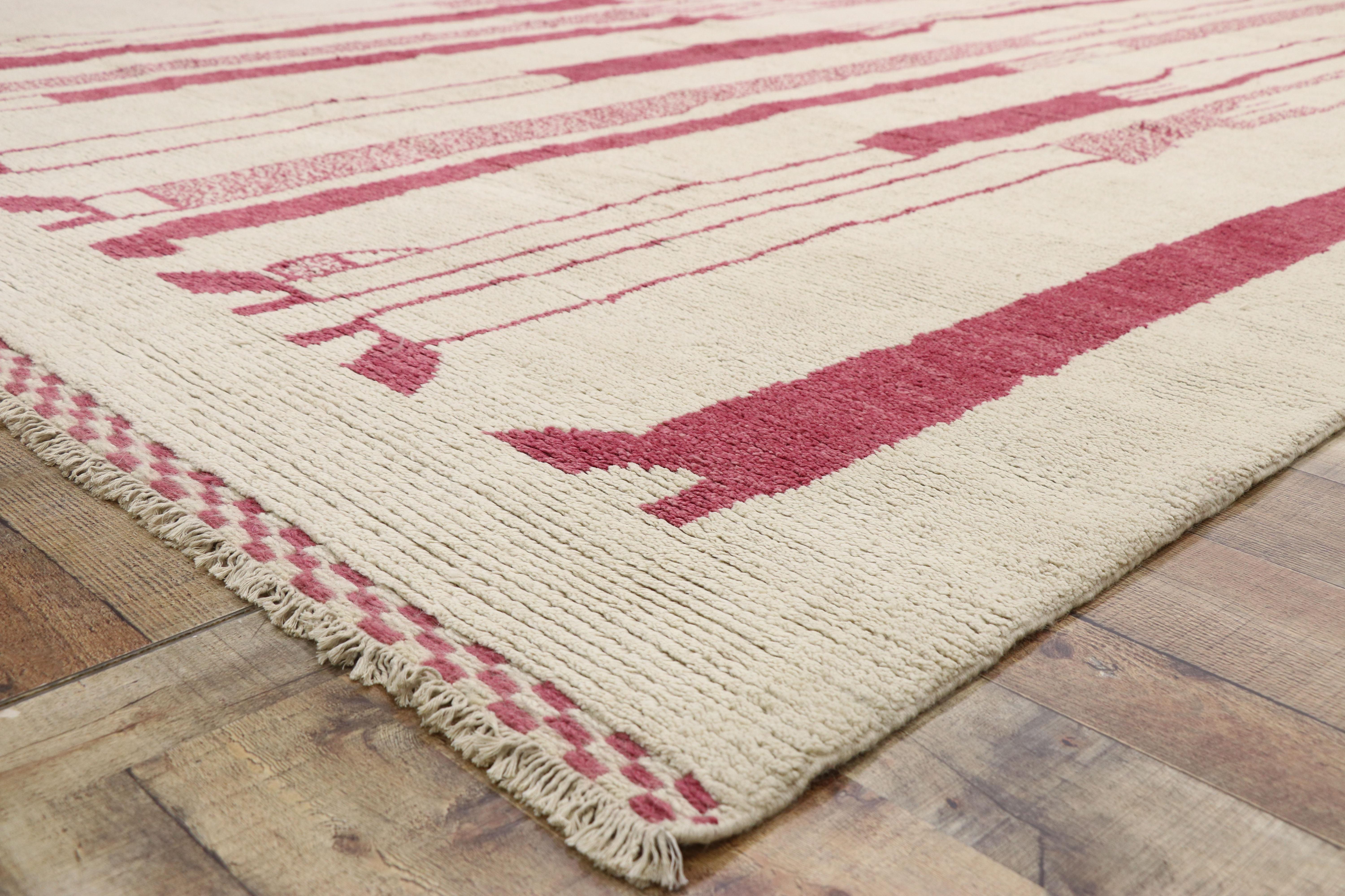 New Moroccan Rug Inspired by Alberto Giacometti Dogon Tribe  In New Condition For Sale In Dallas, TX