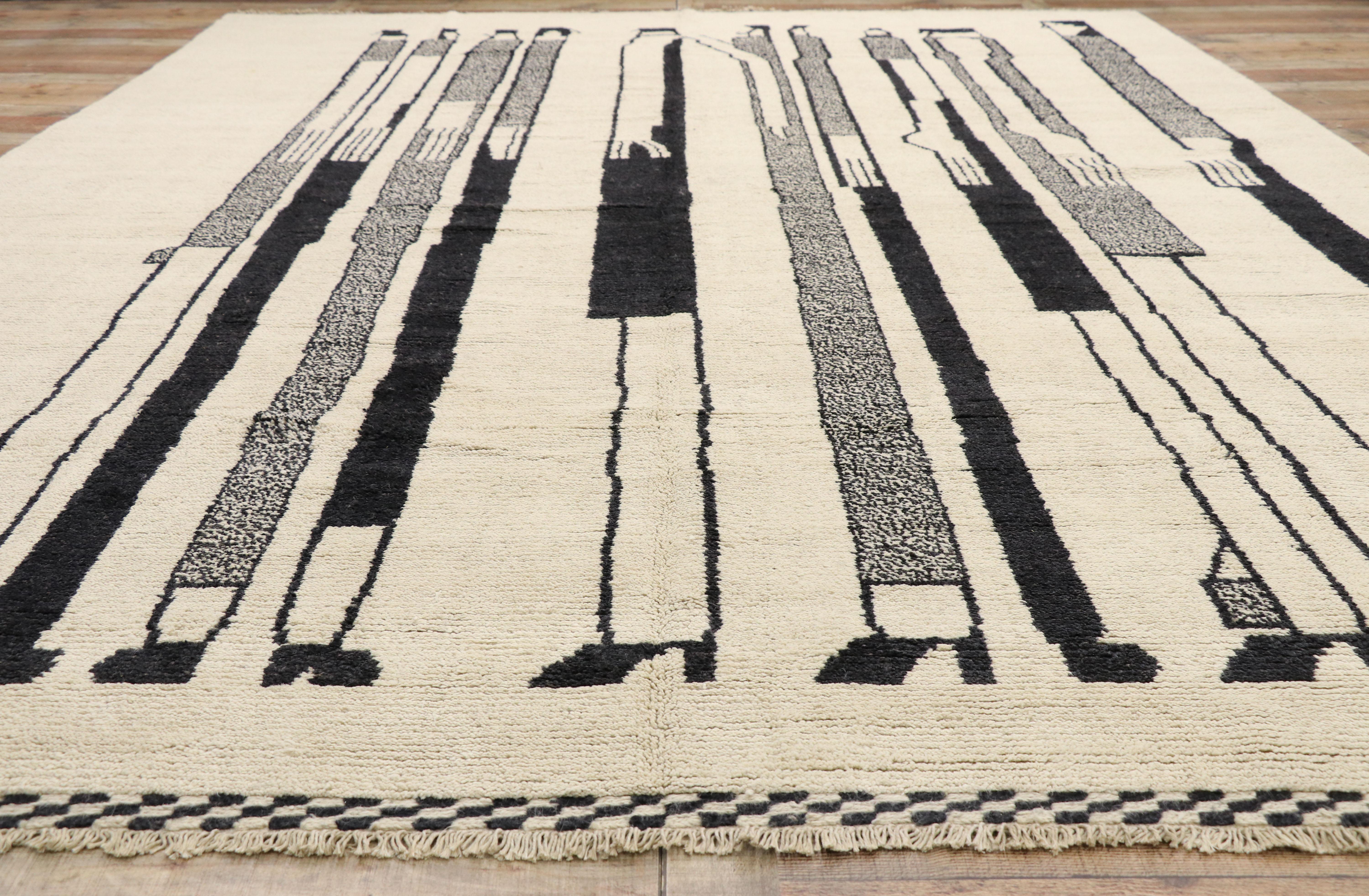 Neuer zeitgenössischer marokkanischer Teppich:: inspiriert von Alberto Giacometti Dogon-Stamm (21. Jahrhundert und zeitgenössisch) im Angebot