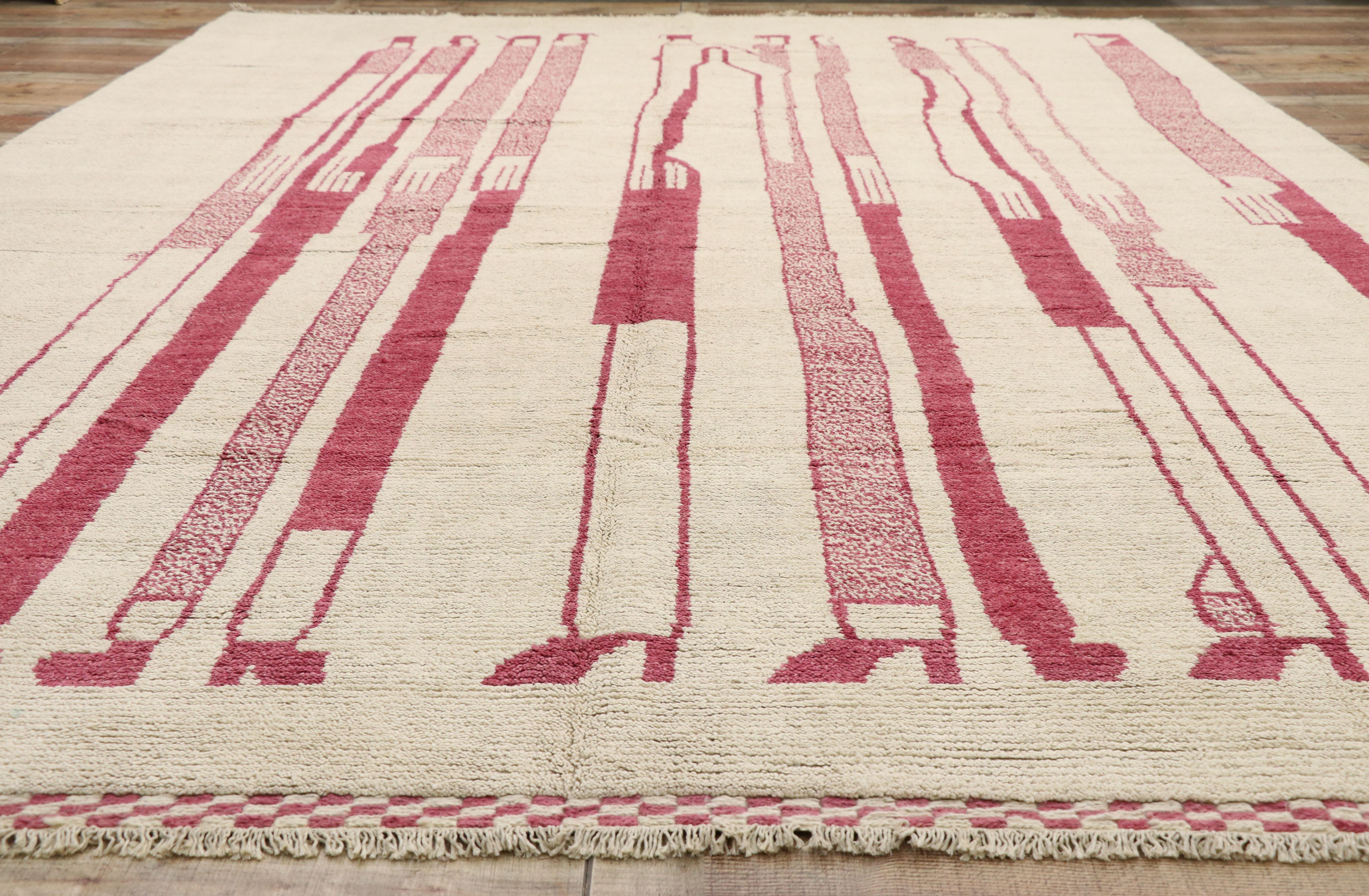 Contemporary New Moroccan Rug Inspired by Alberto Giacometti Dogon Tribe  For Sale