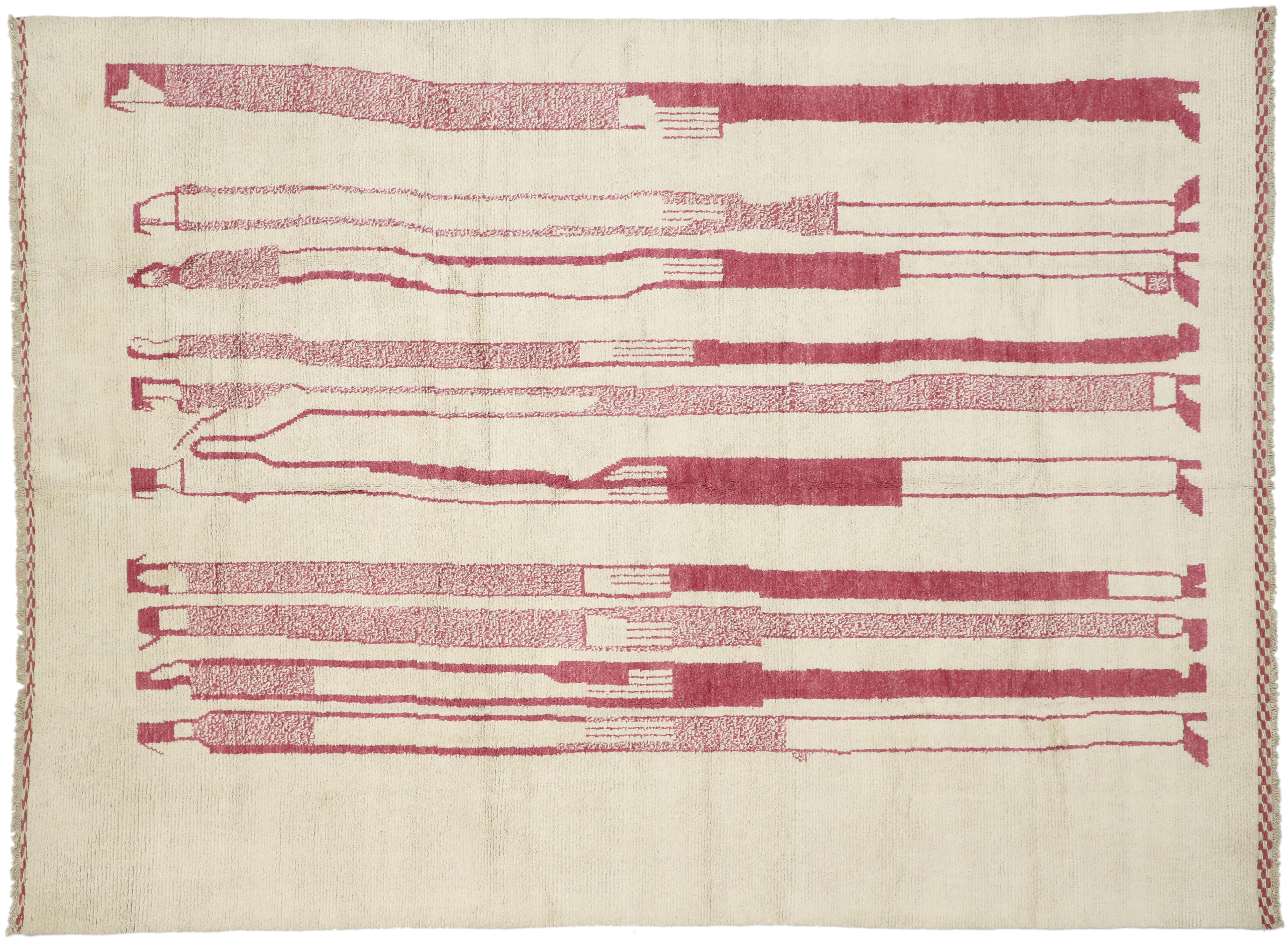 Marokkanischer Teppich, inspiriert von Alberto Giacometti, Dogon-Stamme  im Angebot 1