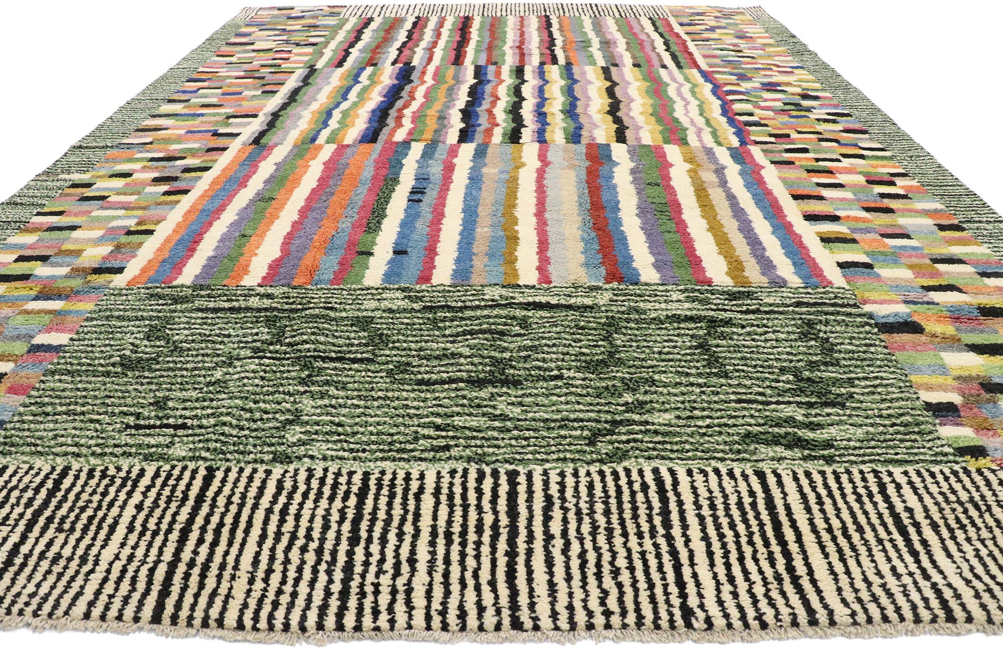 Post-Modern New Contemporary Moroccan Rug Inspired by Ettore Sottsass with Postmodern Style