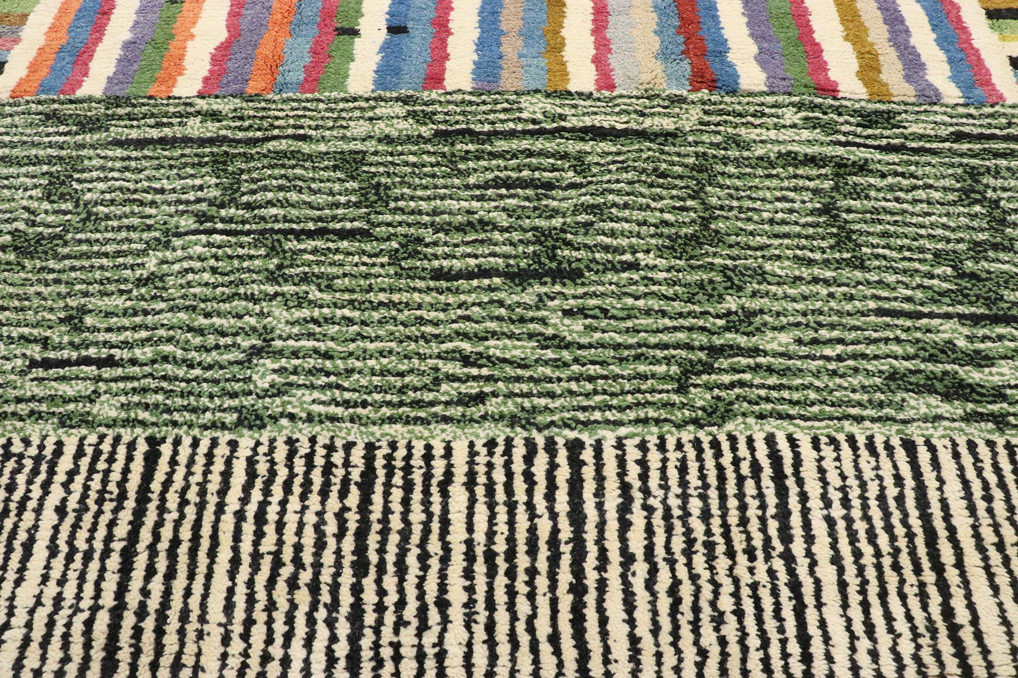 Pakistani New Contemporary Moroccan Rug Inspired by Ettore Sottsass with Postmodern Style