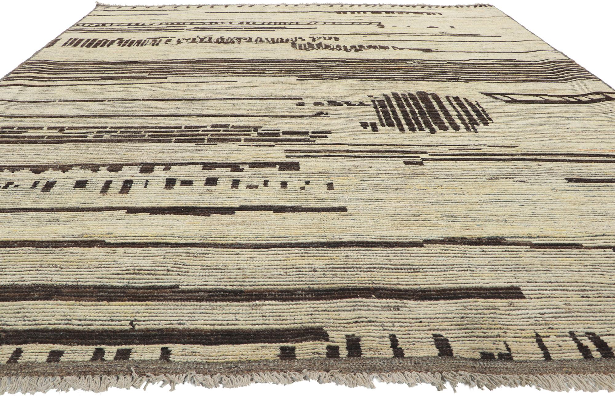 Pakistani New Contemporary Moroccan Rug Inspired by Gunta Stolz and Bauhaus Movement For Sale