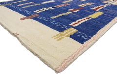 Neuer zeitgenössischer marokkanischer Teppich, inspiriert von Robert Delaunay & Paul Klee