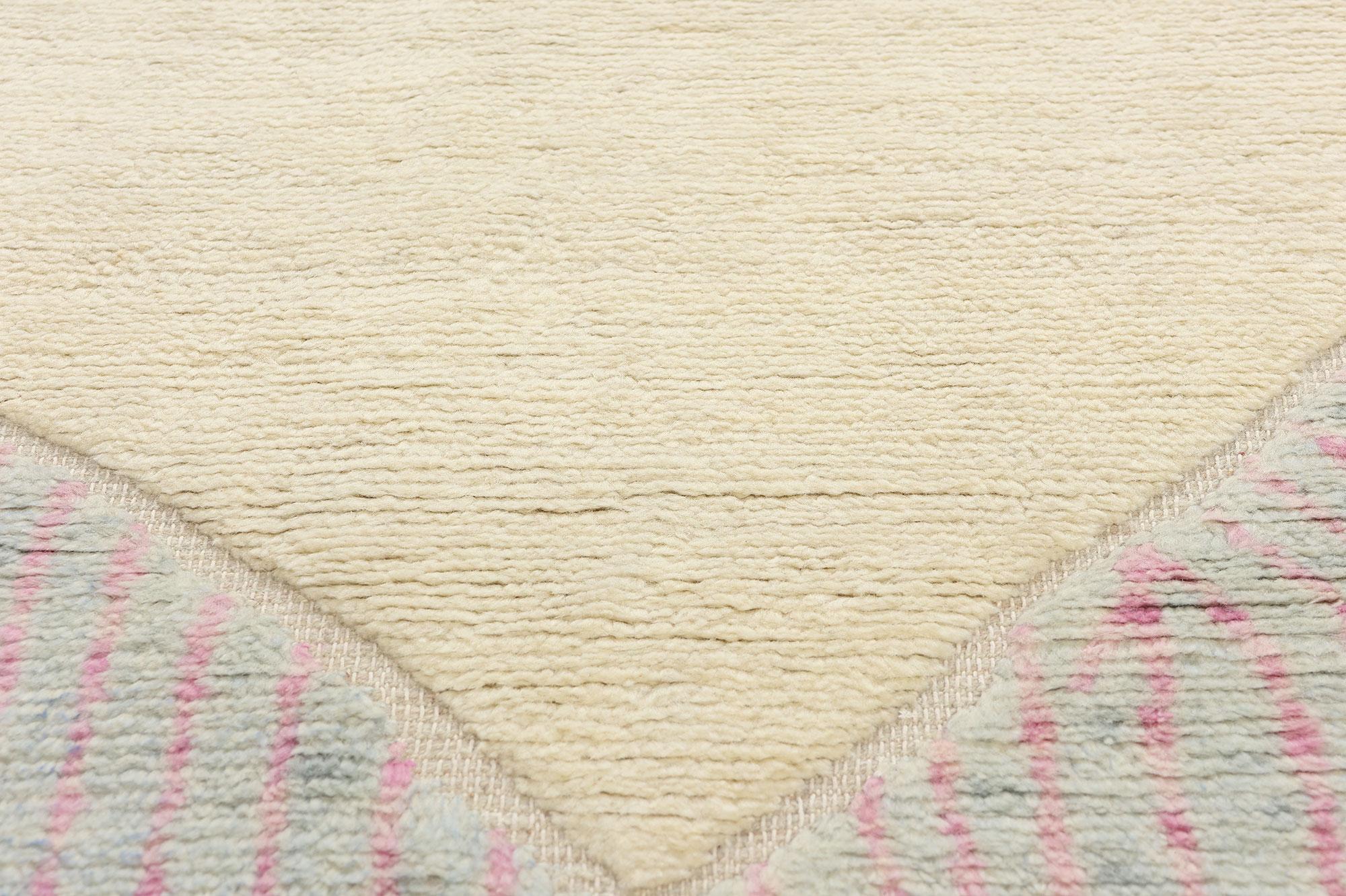 Annodato a mano Il nuovo tappeto marocchino contemporaneo, l'allure tribale incontra l'accogliente stile boho chic in vendita