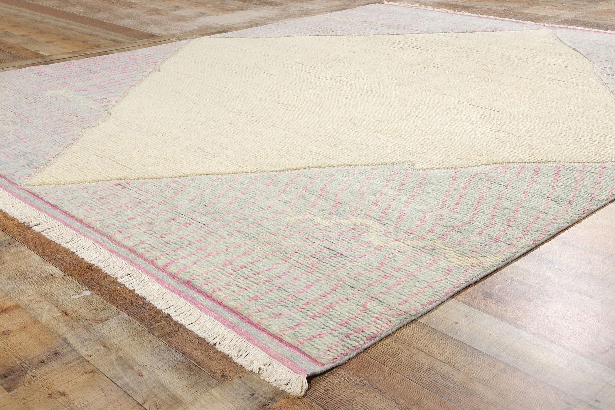 XXI secolo e contemporaneo Il nuovo tappeto marocchino contemporaneo, l'allure tribale incontra l'accogliente stile boho chic in vendita