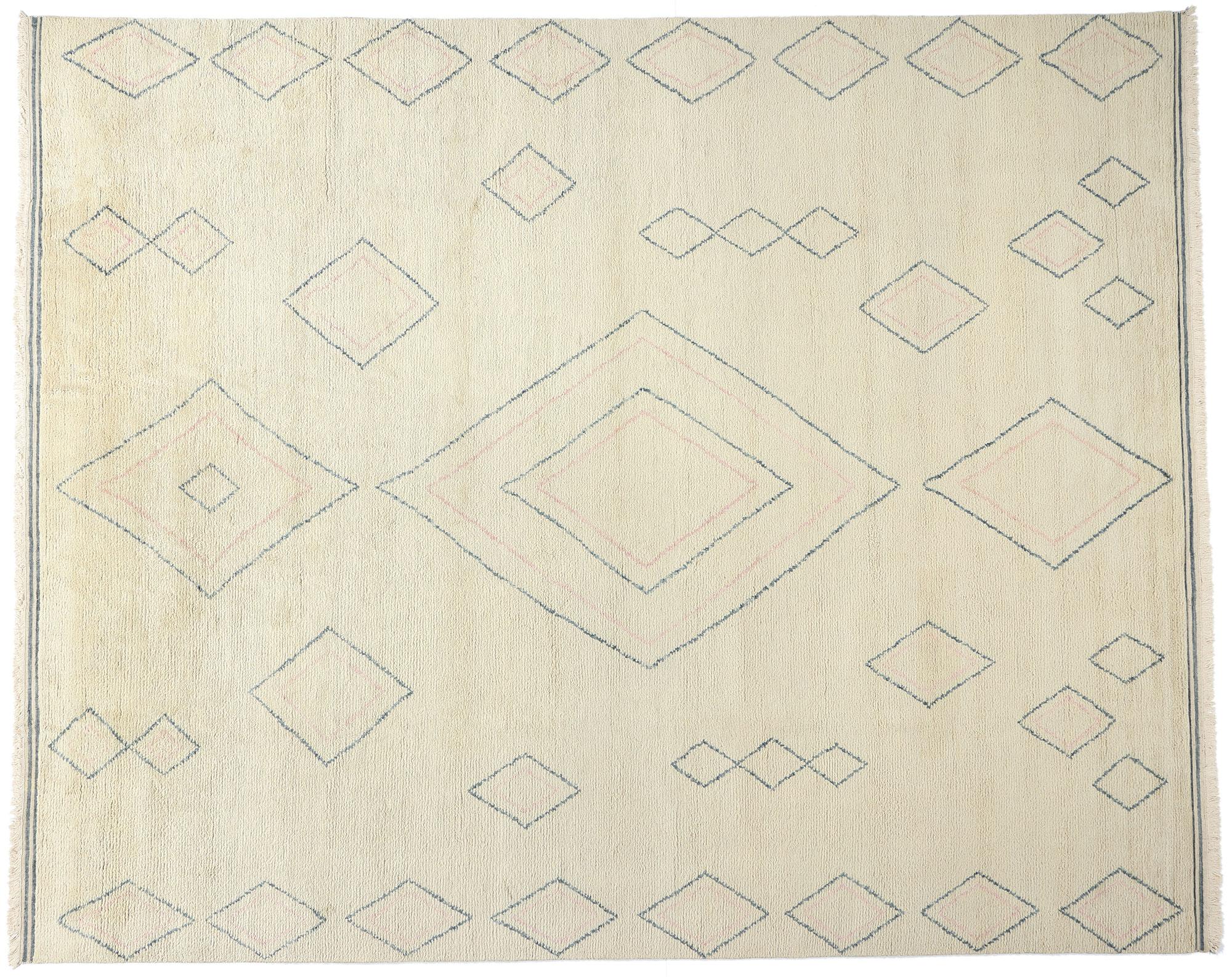 New Contemporary Moroccan Rug, Tribal Enchantment Meets Boho Chic For Sale 3