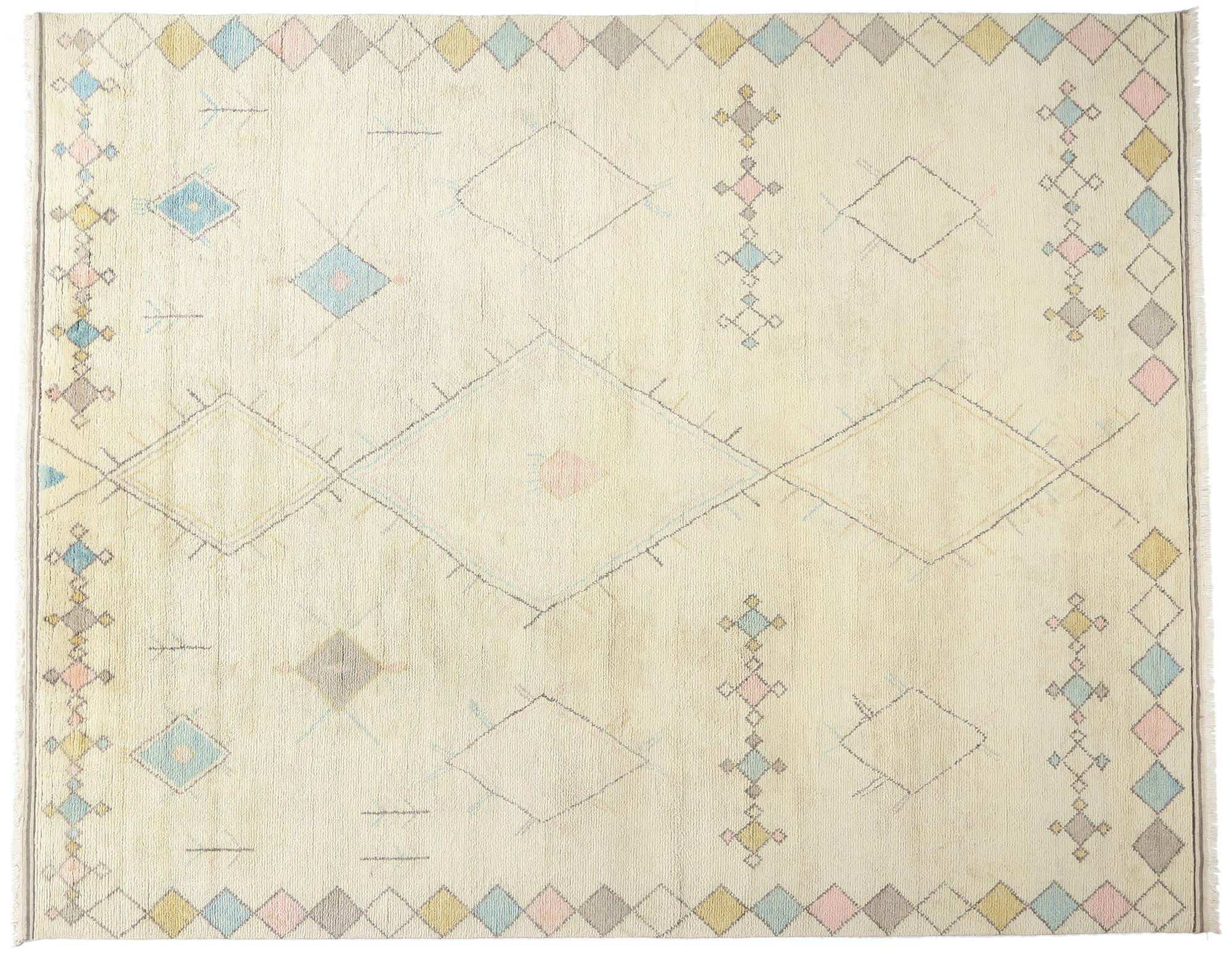 New Contemporary Moroccan Rug, Tribal Enchantment Meets Boho Chic For Sale 3