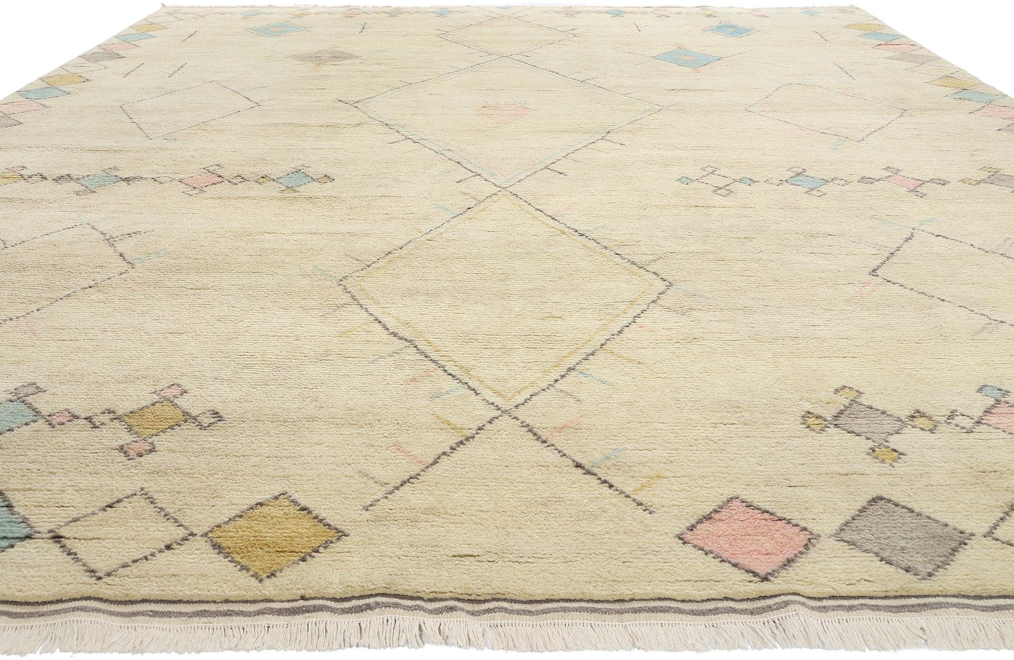 Bohemian New Contemporary Moroccan Rug, Tribal Enchantment Meets Boho Chic For Sale