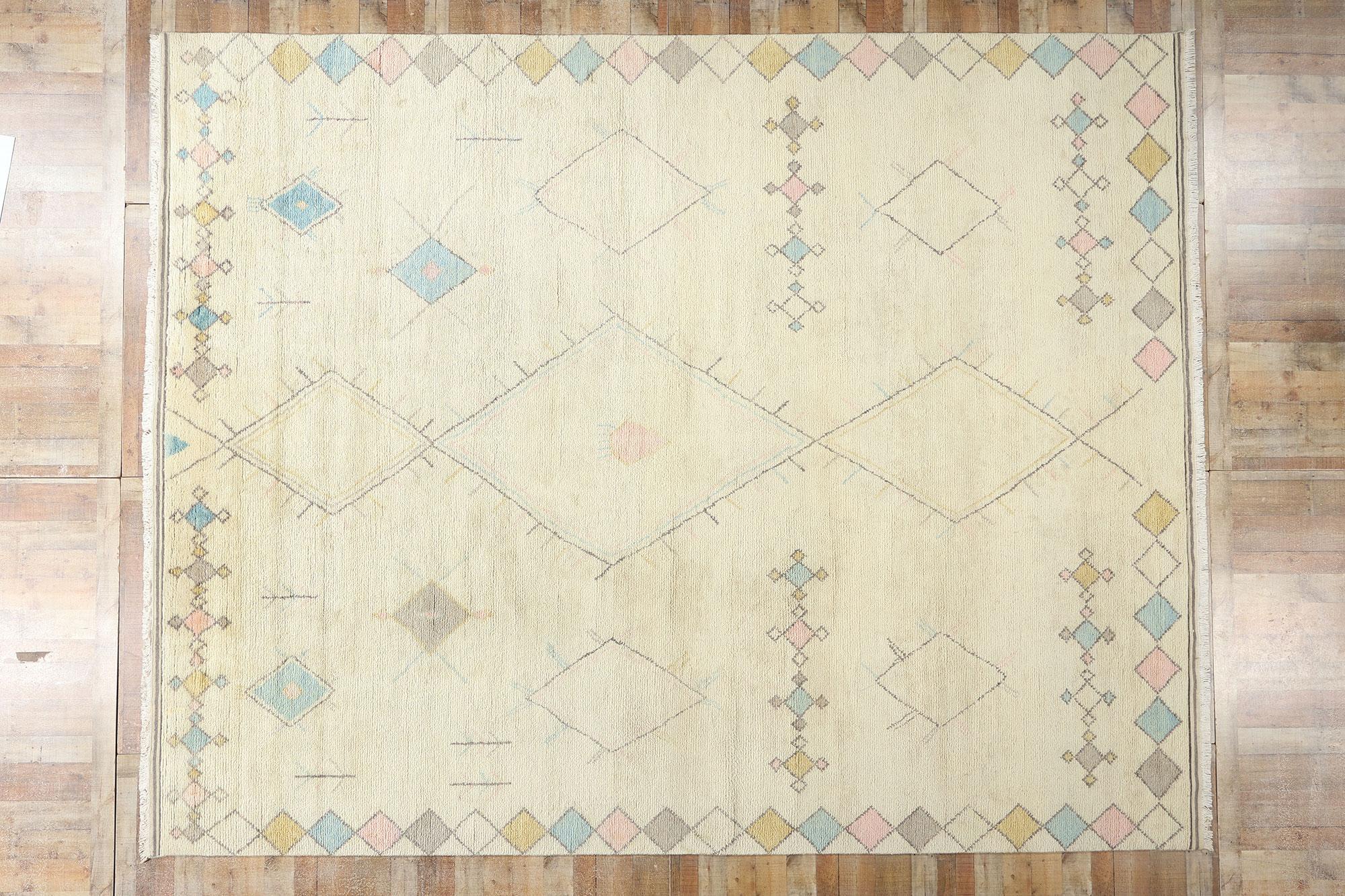 New Contemporary Moroccan Rug, Tribal Enchantment Meets Boho Chic For Sale 2