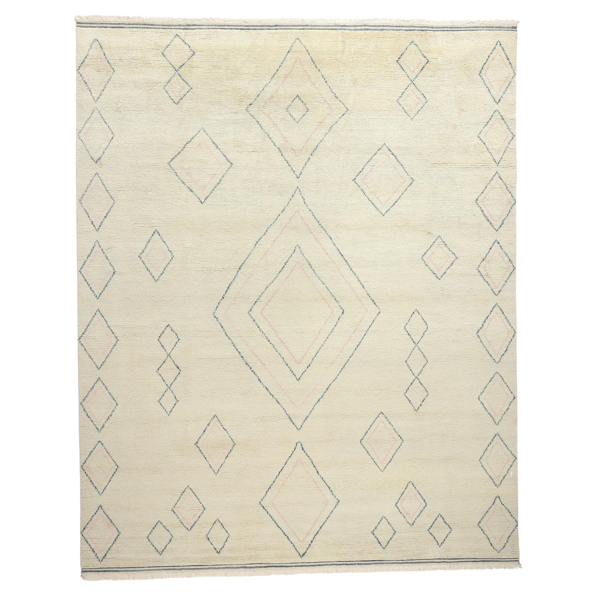 New Contemporary Moroccan Rug, Tribal Enchantment Meets Boho Chic
