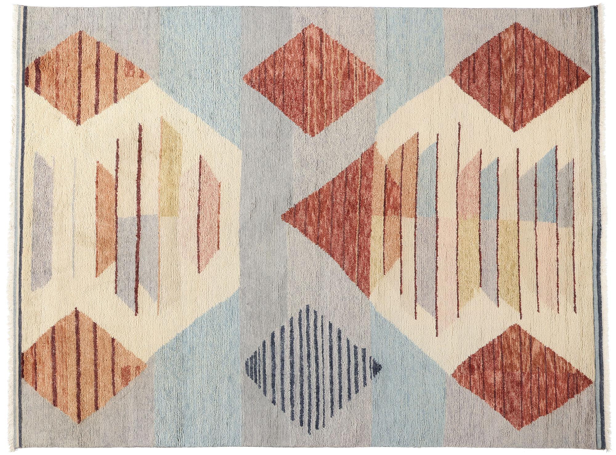 New Contemporary Moroccan Rug, Stammeszauber trifft auf gemütlichen Boho Chic im Angebot 2