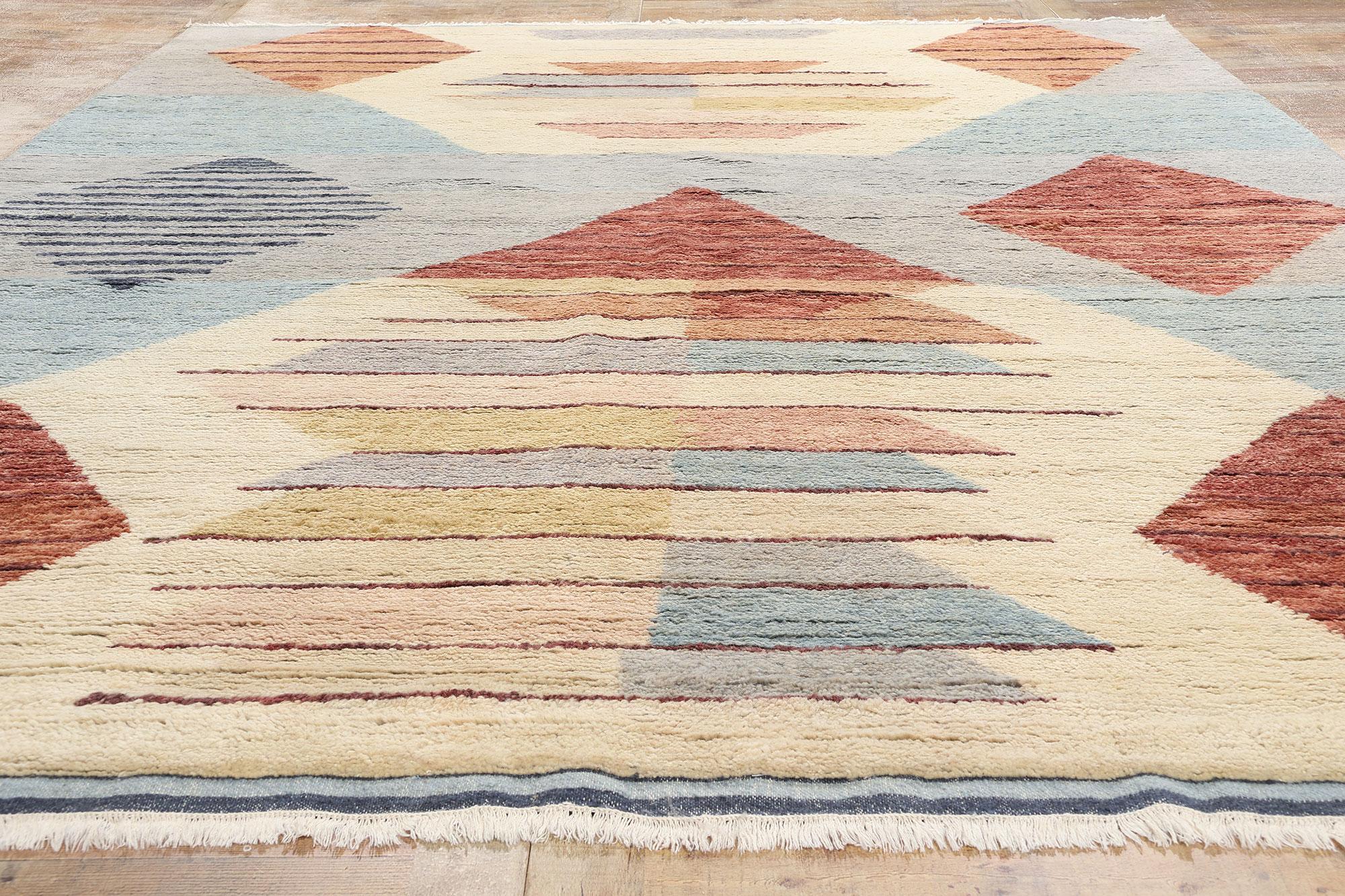 New Contemporary Moroccan Rug, Stammeszauber trifft auf gemütlichen Boho Chic (Wolle) im Angebot