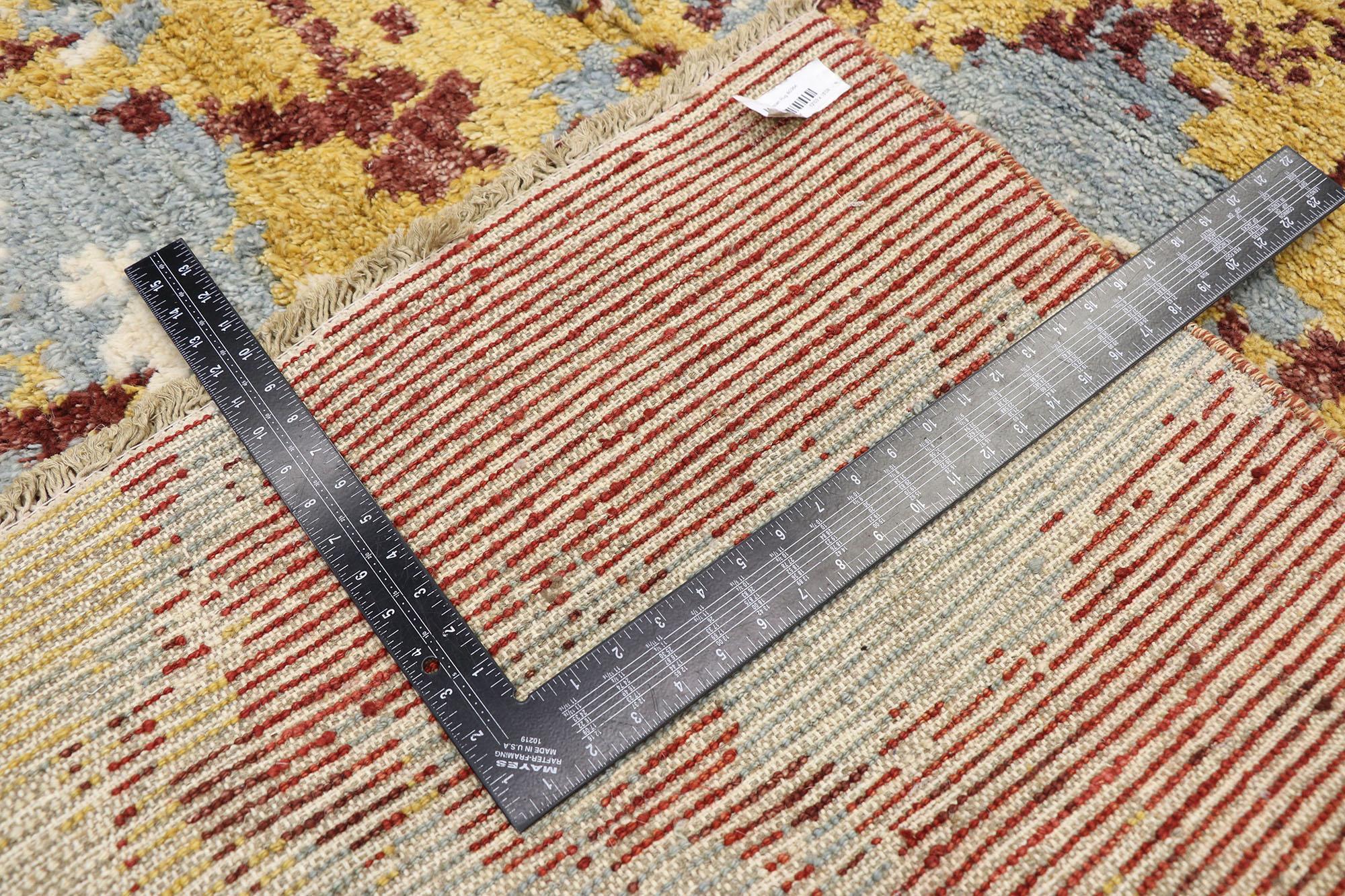 Hand-Knotted New Contemporary Moroccan Rug with Abstract Expressionism & Post-Modern Style For Sale