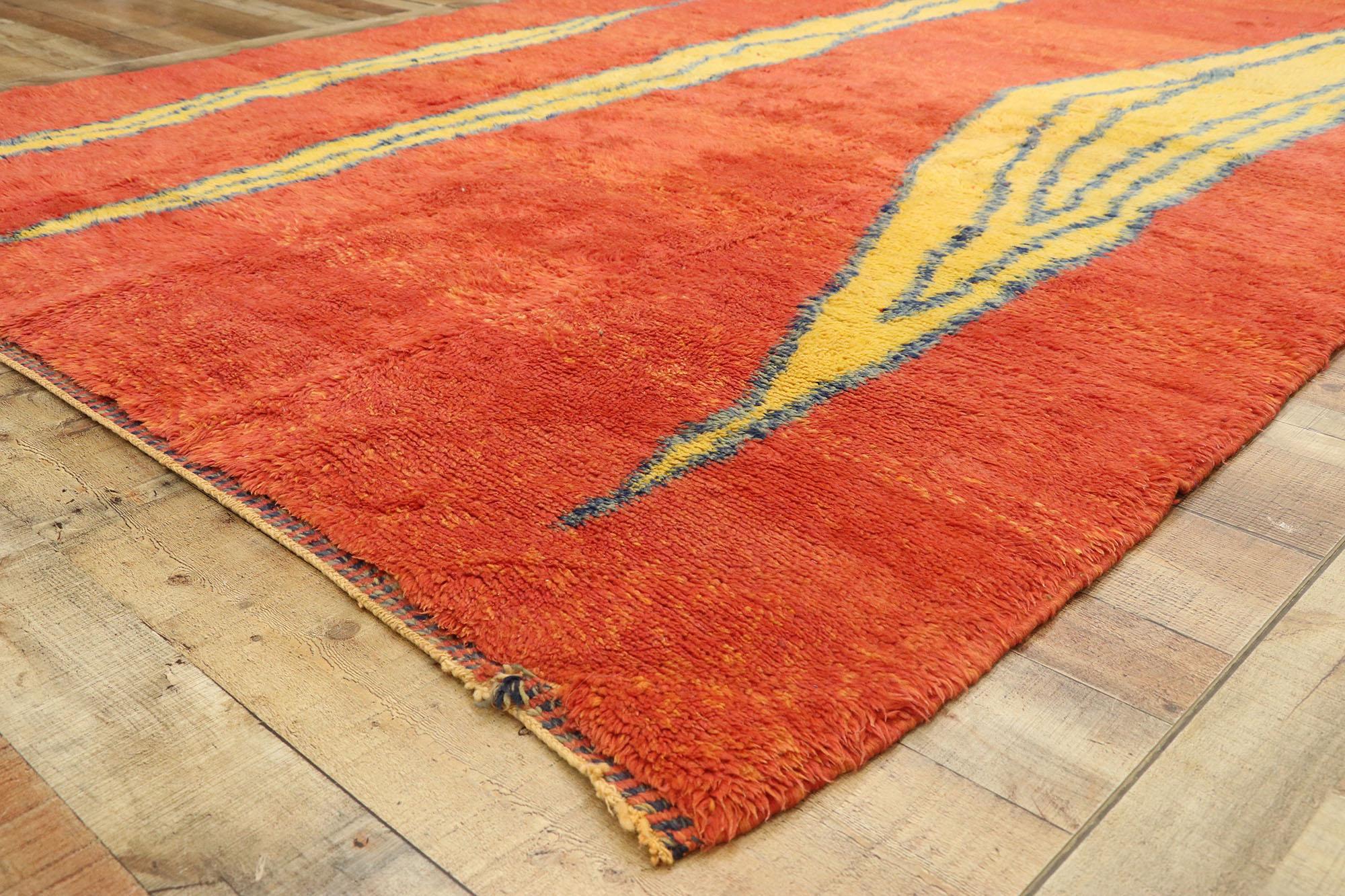 Modern Beni Mrirt Moroccan Rug Inspired by Paul Klee and Clyfford Still In New Condition For Sale In Dallas, TX