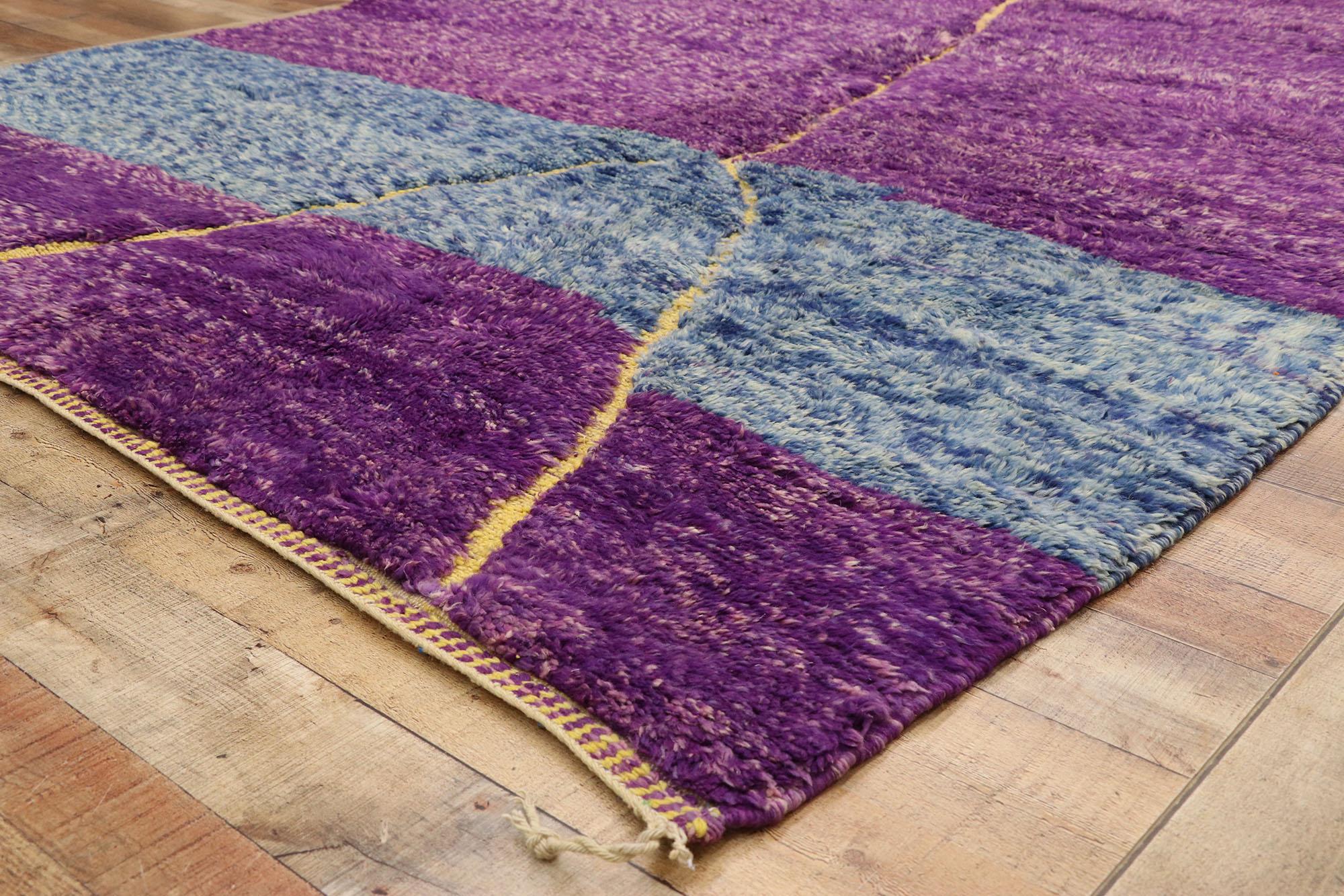 Nouveau tapis marocain Beni Mrirt violet Neuf - En vente à Dallas, TX