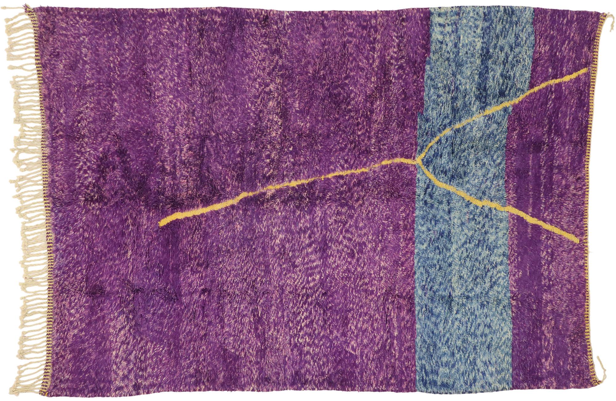Nouveau tapis marocain Beni Mrirt violet en vente 1