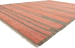New Earth-Tone Modern Bauhaus Moroccan Rug with Contemporary Style