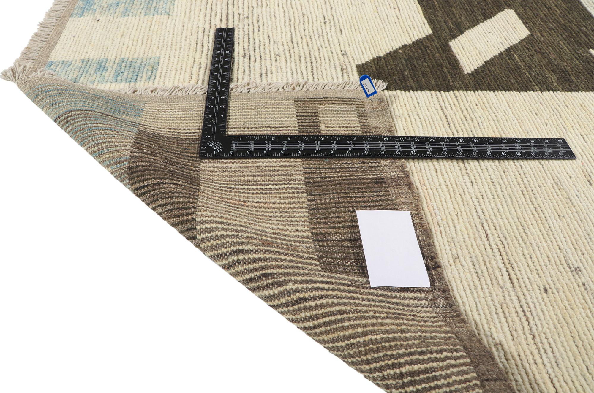 Noué à la main Nouveau tapis marocain contemporain de style brutaliste en vente