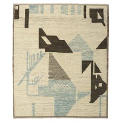 Nouveau tapis marocain contemporain de style brutaliste