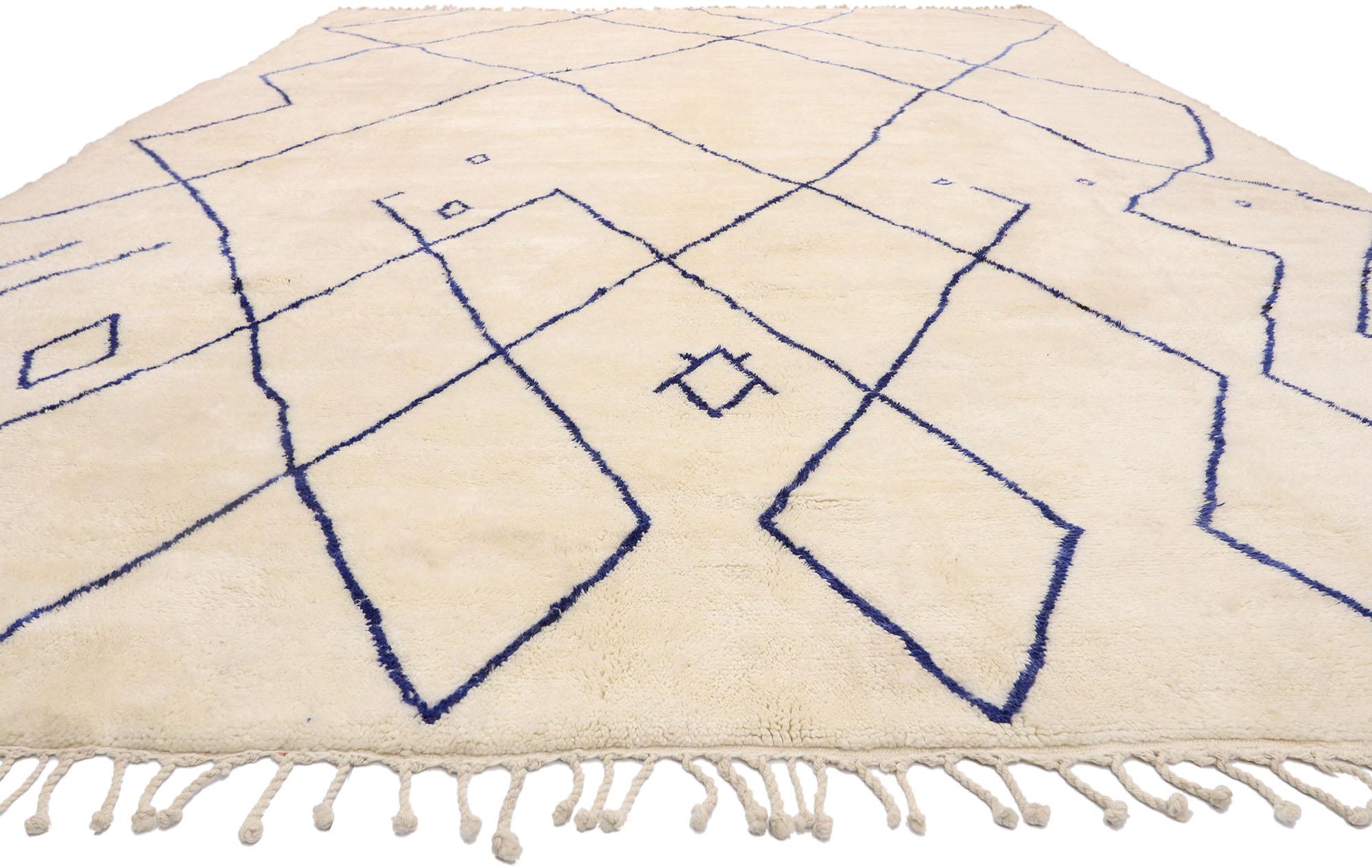 Hand-Knotted New Contemporary Moroccan Rug with Cozy Bohemian Style and Hygge Vibes