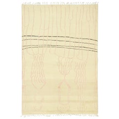New Contemporary Moroccan Rug with Expressionist Style Inspired by Cy Twombly