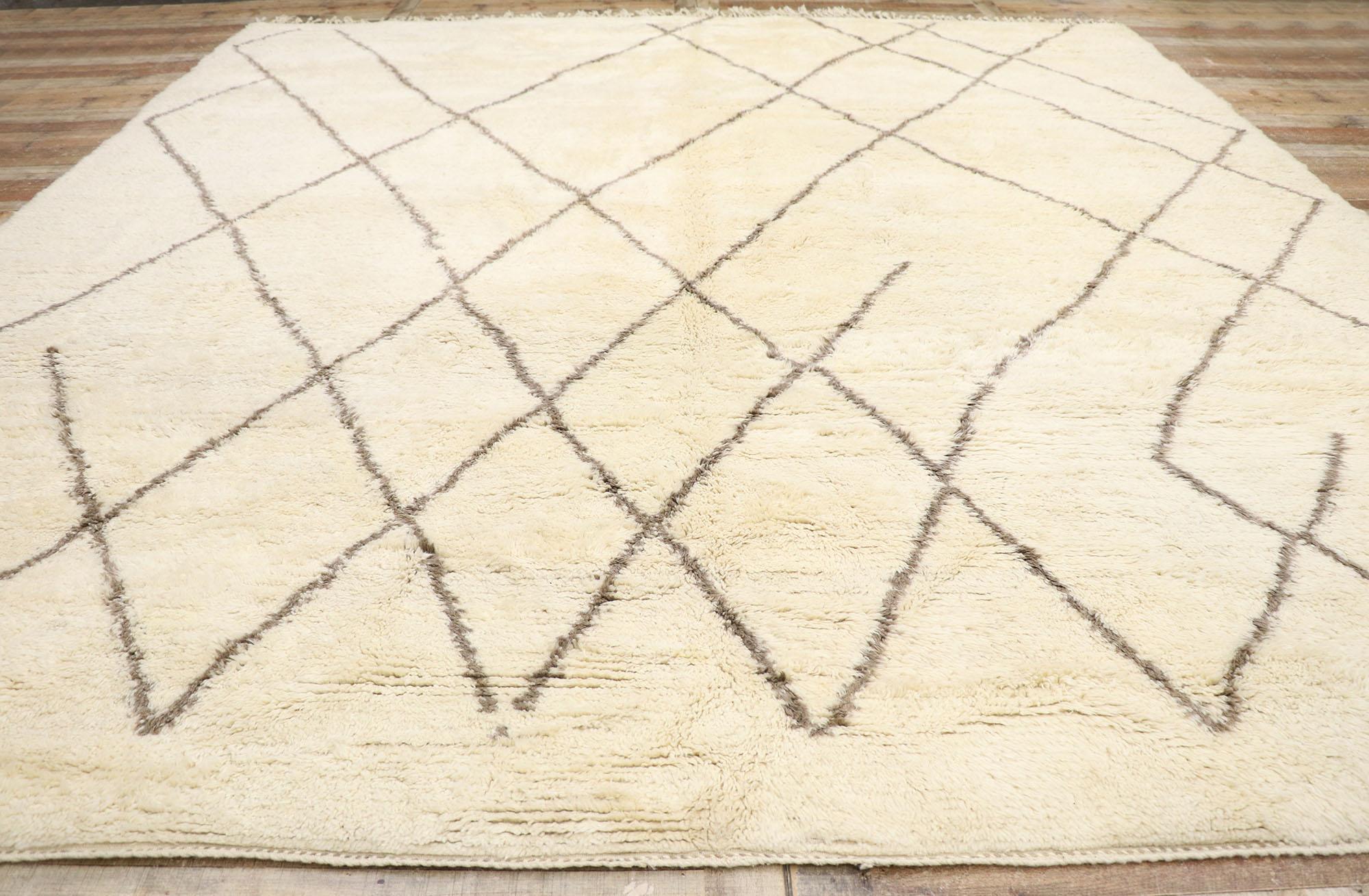 New Contemporary Moroccan Rug with Mid-Century Modern Style and Hygge Vibes 2