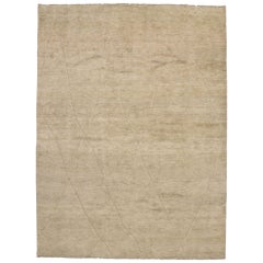 Nouveau tapis marocain contemporain avec style minimaliste suédois Mysigt