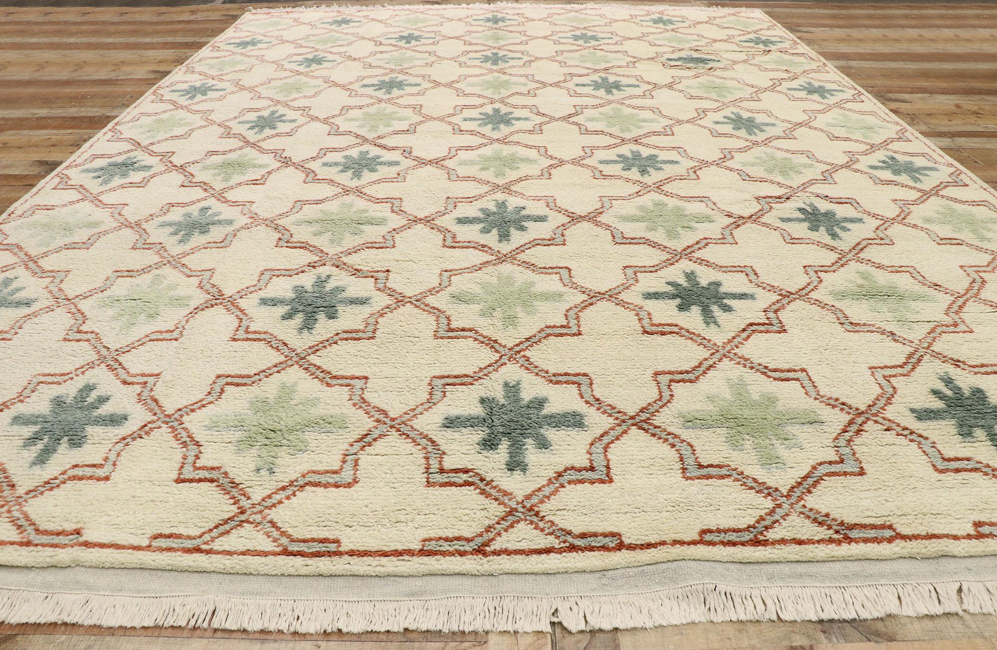 New Contemporary Moroccan Rug with Modern Mediterranean Style In New Condition In Dallas, TX